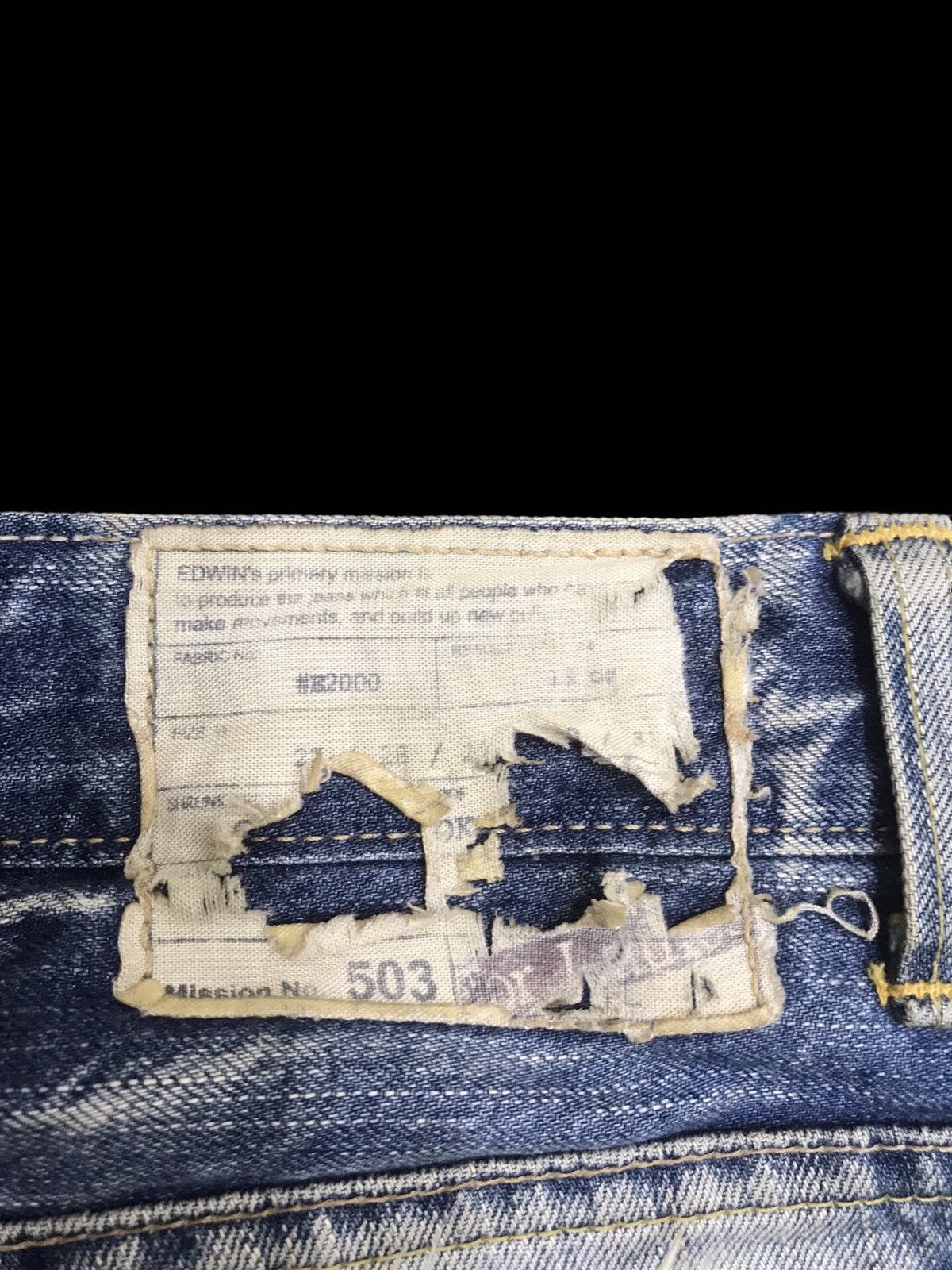 Edwin 💥FLARE💥EDWIN Dirty Distressed Flare Denim F85 Size 32" / US 10 / IT 46 - 14 Thumbnail