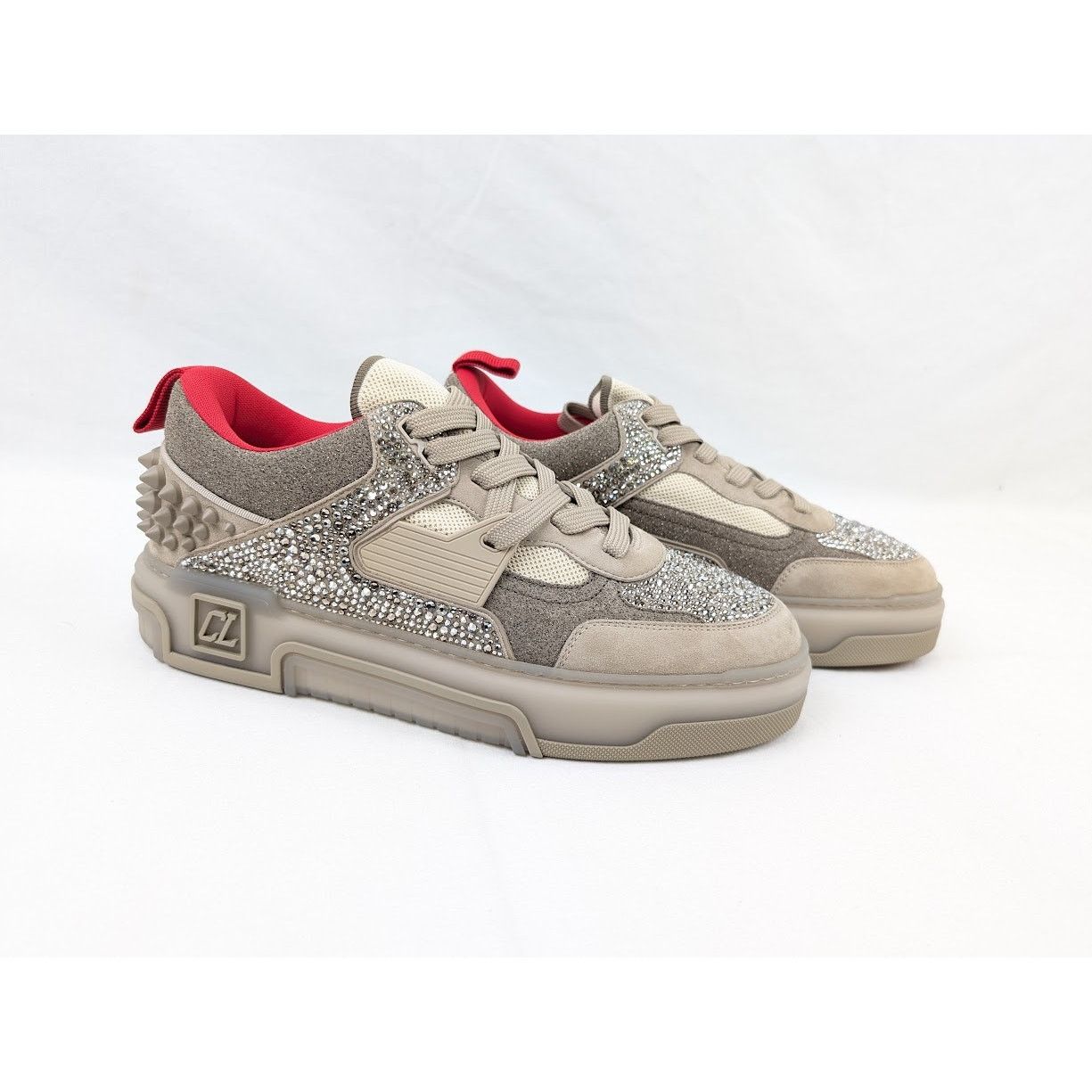 Christian Louboutin o1rshd1 Astro Loubi Strass Flat Sneakers in Saharienne Size US 10 / EU 43 - 11 Thumbnail