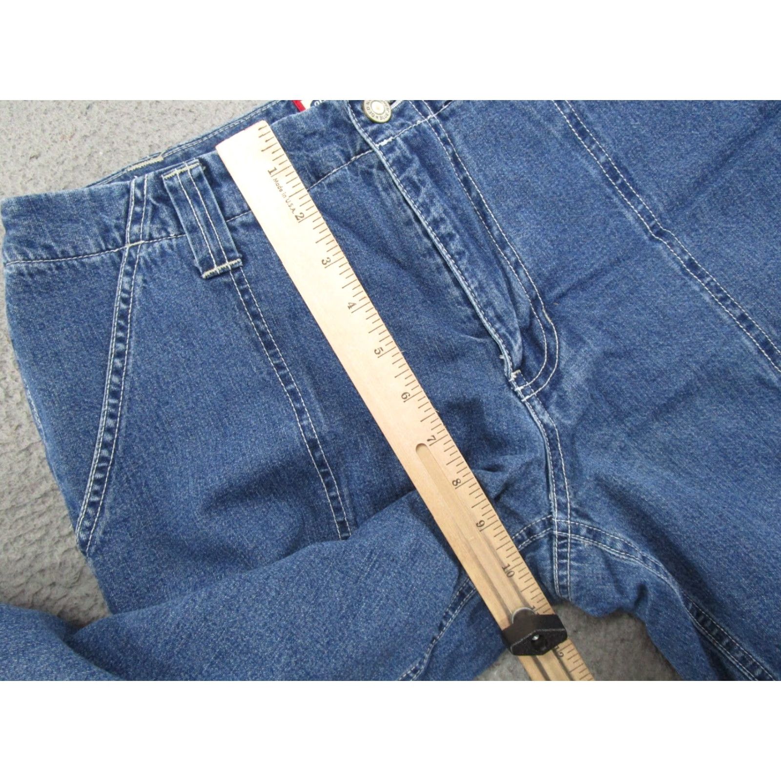 Old Navy VINTAGE Old Navy Jeans 5-Pocket Straight Blue Denim Lined Zip Regular Size 10 Womens 90s Y2K MTG Size 32" / US 10 / IT 46 - 7 Thumbnail