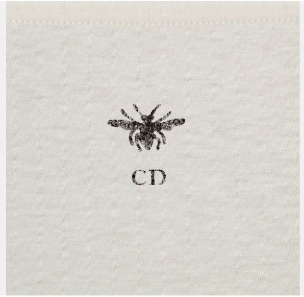 Dior o1w1db10924 Cotton Jersey And Linen T-Shirt in Ecru Size L / US 10 / IT 46 - 3 Thumbnail