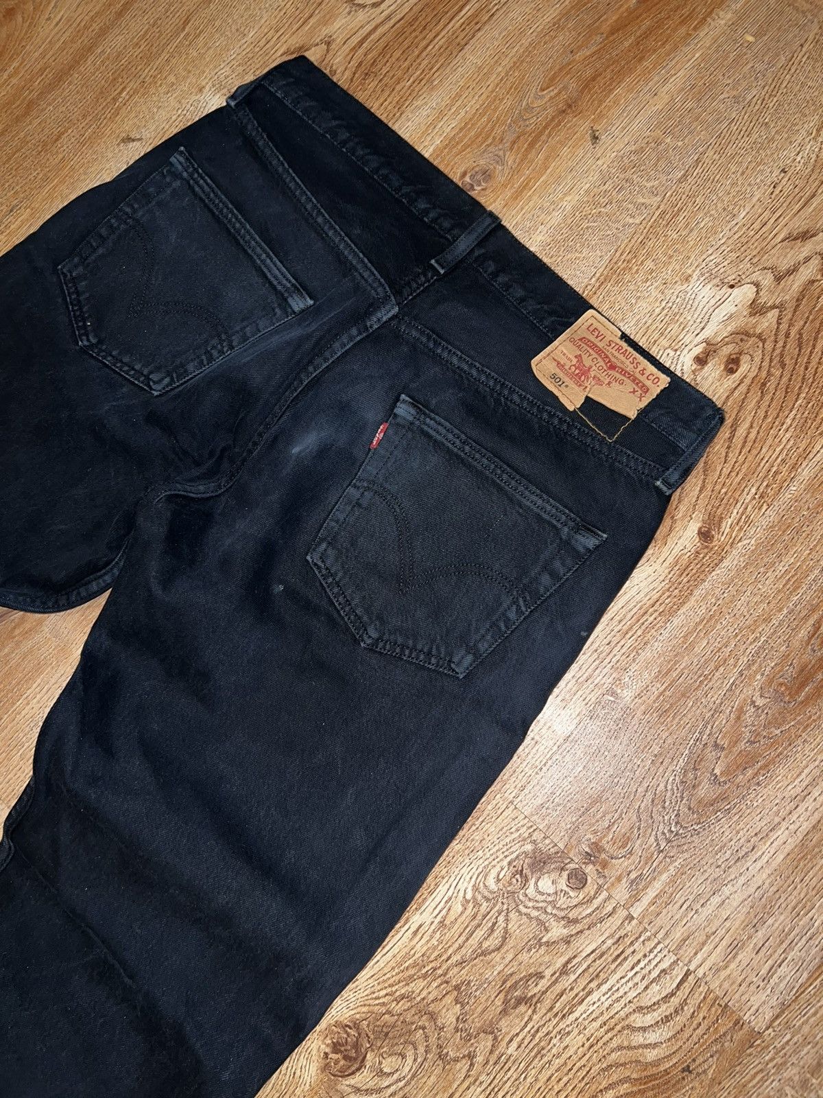 Levi's Vintage Clothing × Vintage Vintage Levis Strauss 501 black denim jeans 👖 Size US 32 / EU 48 - 2 Thumbnail