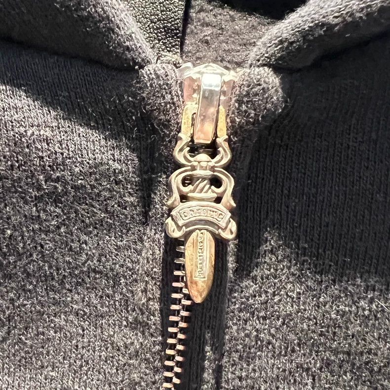 Chrome Hearts Chrome Hearts Black Chest Sword Back Thirty Zipper Hoodie Size S / US 4 / IT 40 - 5 Thumbnail