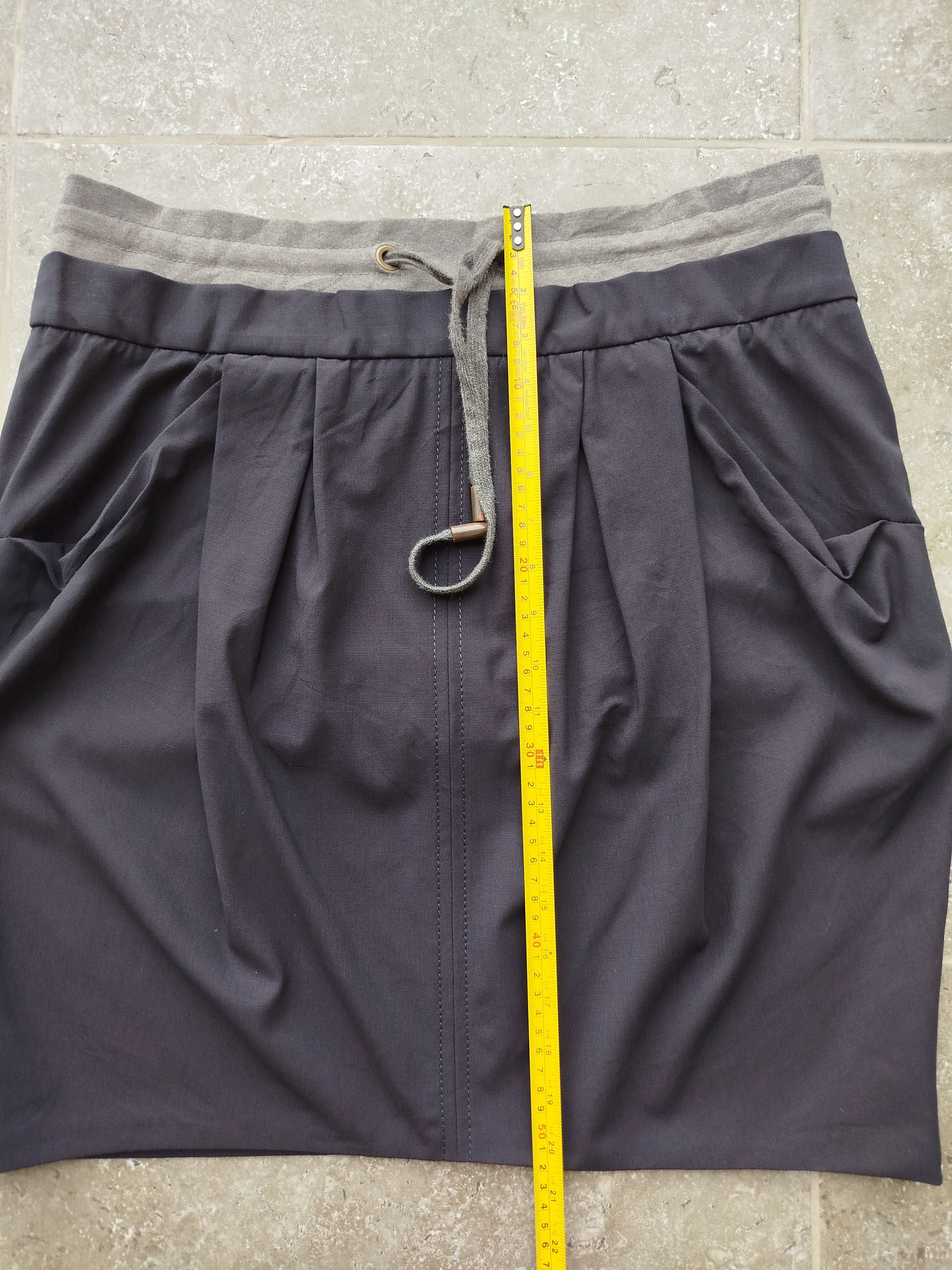 Brunello Cucinelli GUNEX Skirt Pockets Belted Wool Size L Size 32" / US 10 / IT 46 - 12 Thumbnail