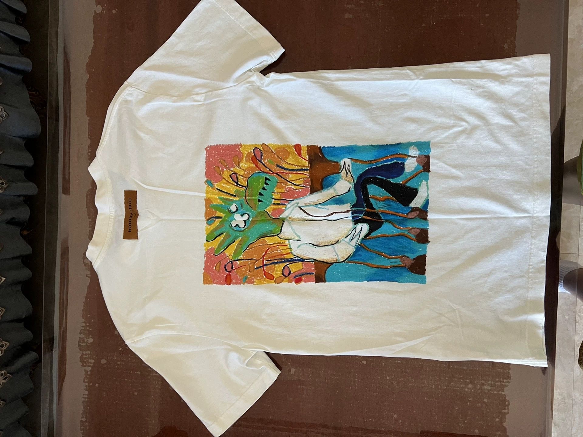 Louis Vuitton LV short-sleeve tee 98 new front/back design versatile Size US M / EU 48-50 / 2 - 2 Thumbnail