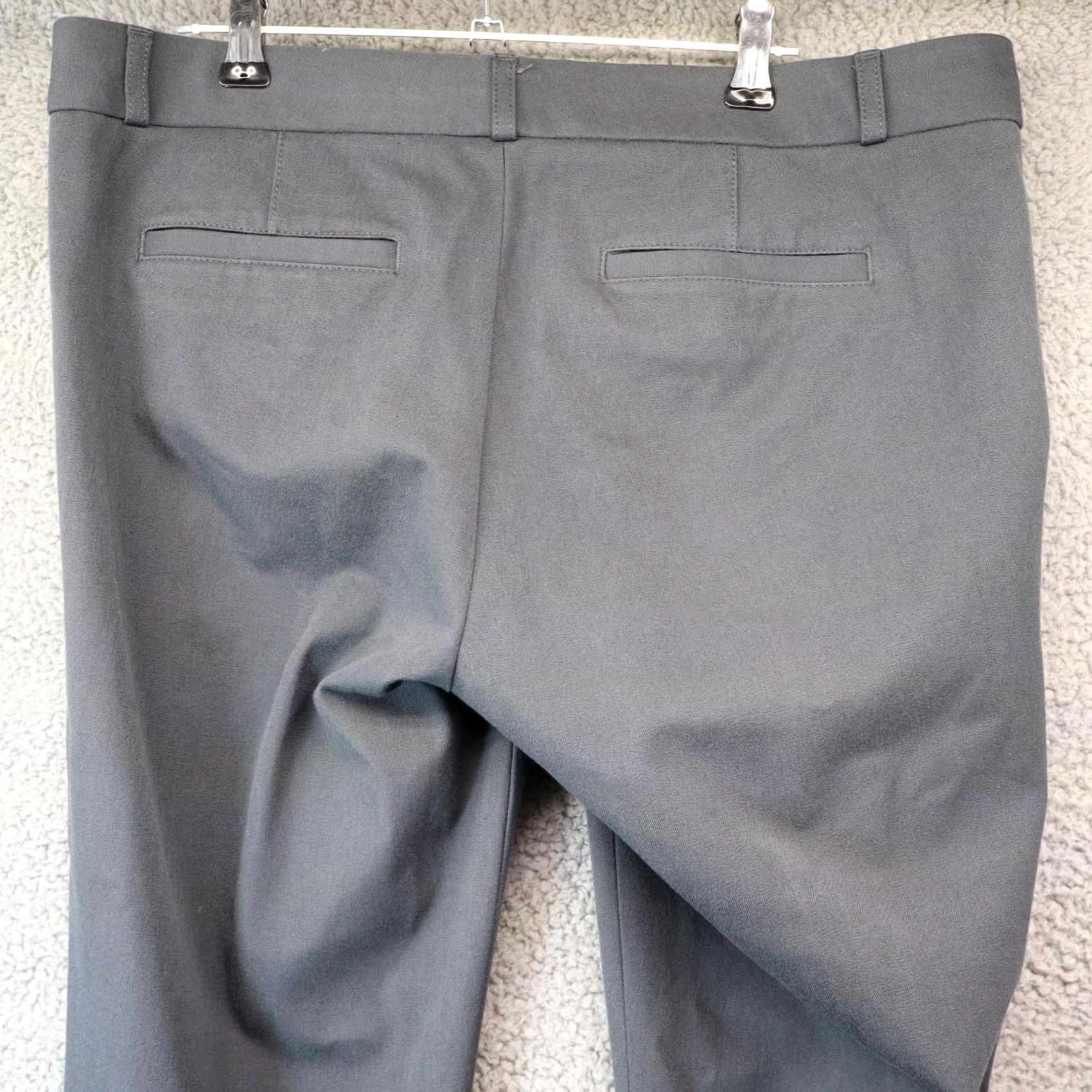 Banana Republic Banana Republic Sloan Dress Pants Gray Mid Rise Womens 8 Pants Skinny Plaid Cotton Blend Machine Washable Size 30" / US 8 / IT 44 - 7 Thumbnail