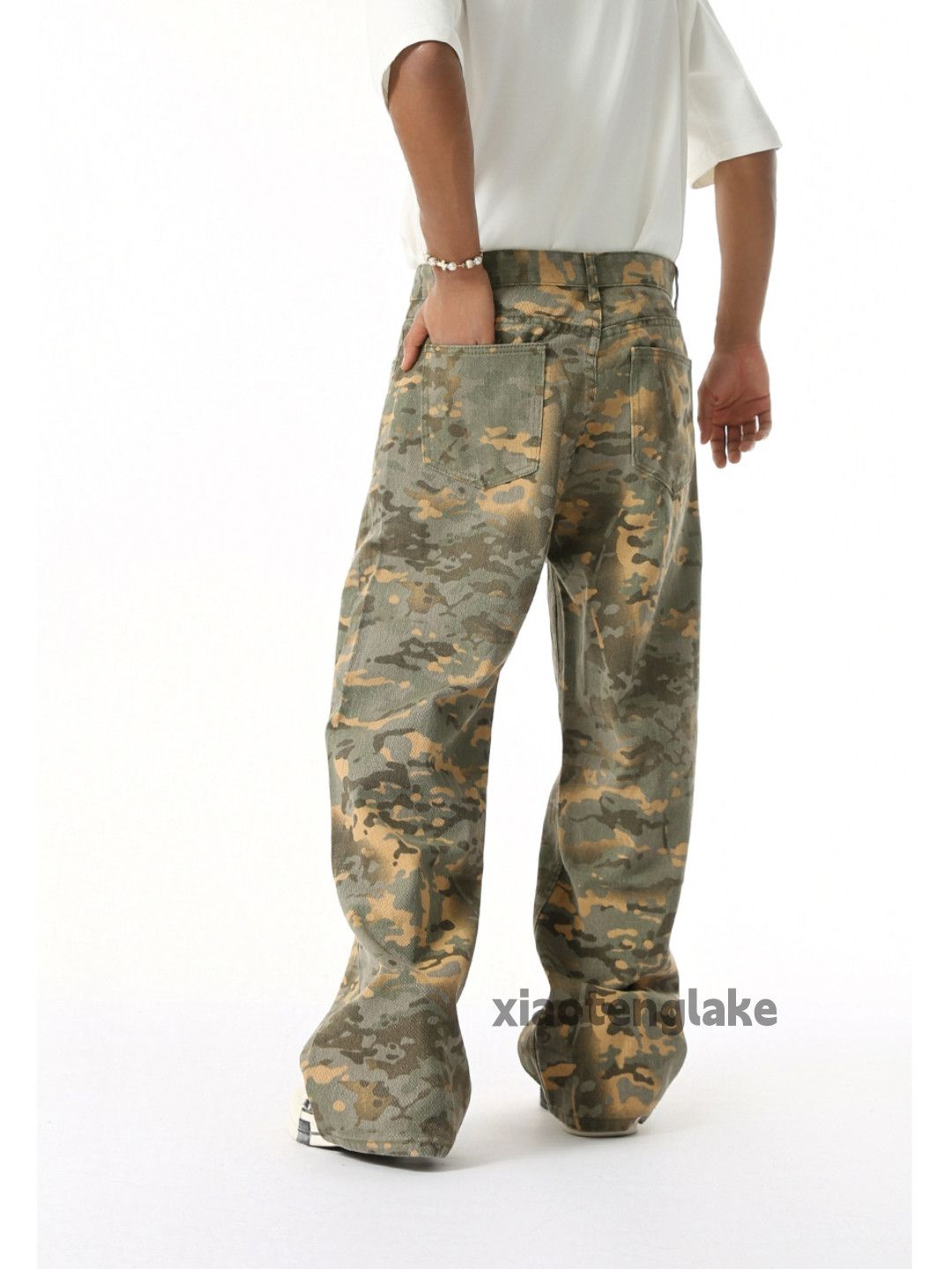 Jean × Vintage Utility skate hiphop loose baggy full pattern cargo jeans Size US 33 - 3 Thumbnail