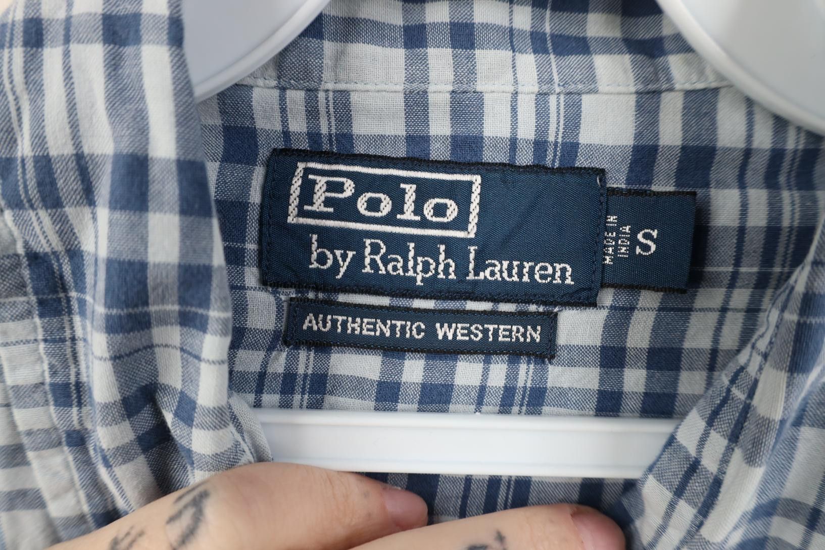 Polo Ralph Lauren Vintage 90s Ralph Lauren Pearl Snap Button Shirt Blue Plaid Size US S / EU 44-46 / 1 - 7 Thumbnail