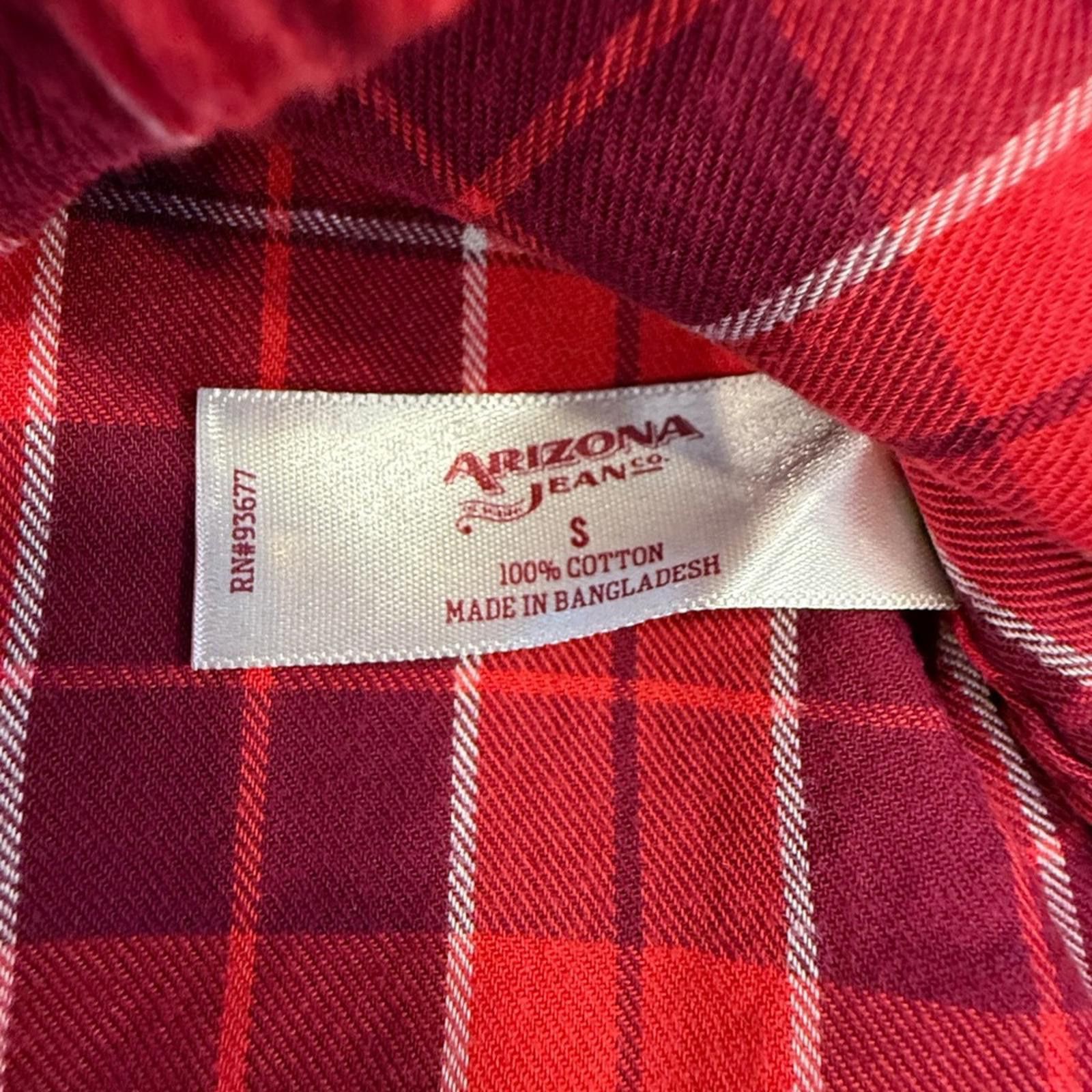 Other Arizona Jeans western plaid shirt red burgundy SZ SM Size S / US 4 / IT 40 - 5 Thumbnail