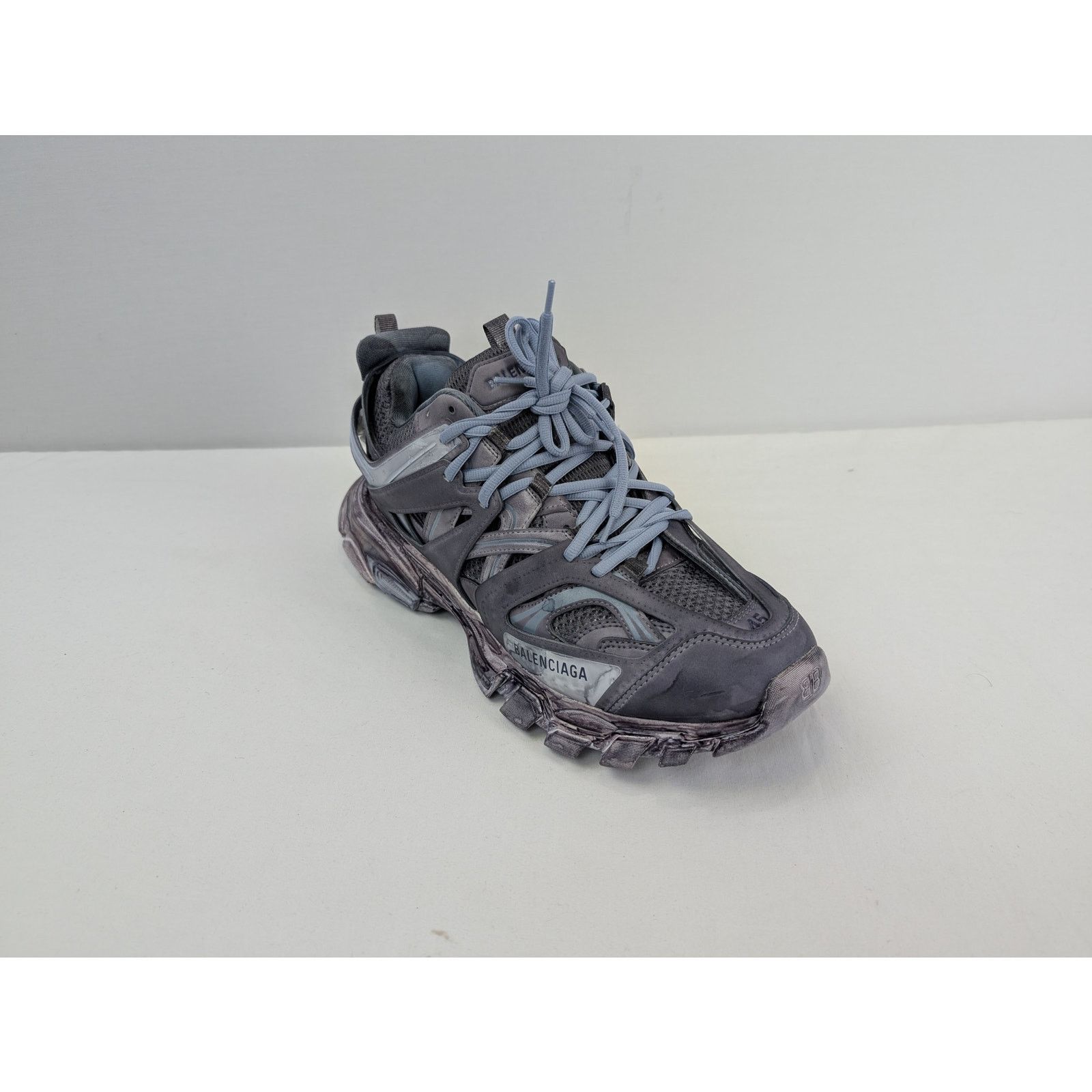 Balenciaga o1rshd1 Faded Mesh Rubber Track Sneakers in Multicolor Size US 12 / EU 45 - 3 Thumbnail