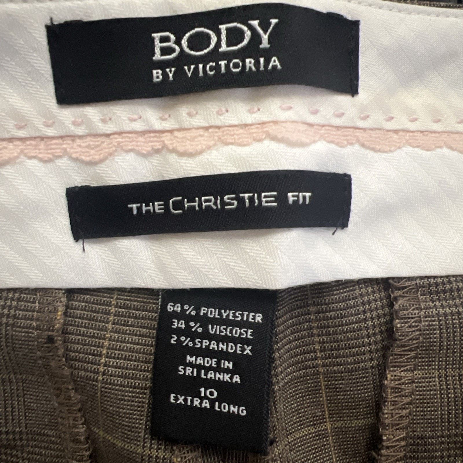 Victoria's Secret Vintage Body By Victoria Christie Fit Plaid Flare Pants 10 Size 32" / US 10 / IT 46 - 7 Thumbnail
