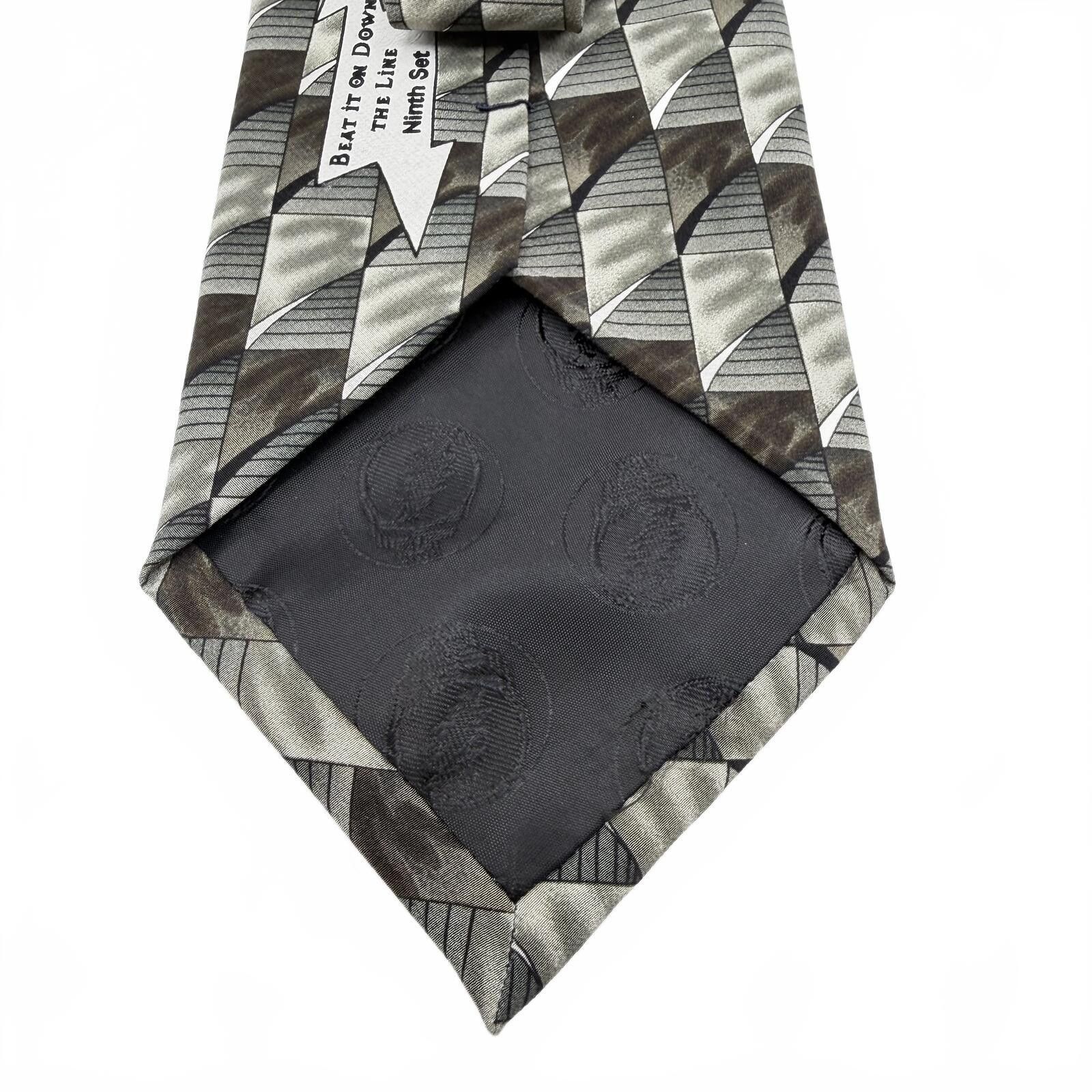 Grateful Dead Grateful Dead Tie Men's Black Grey Beat It On Down Size ONE SIZE - 2 Thumbnail
