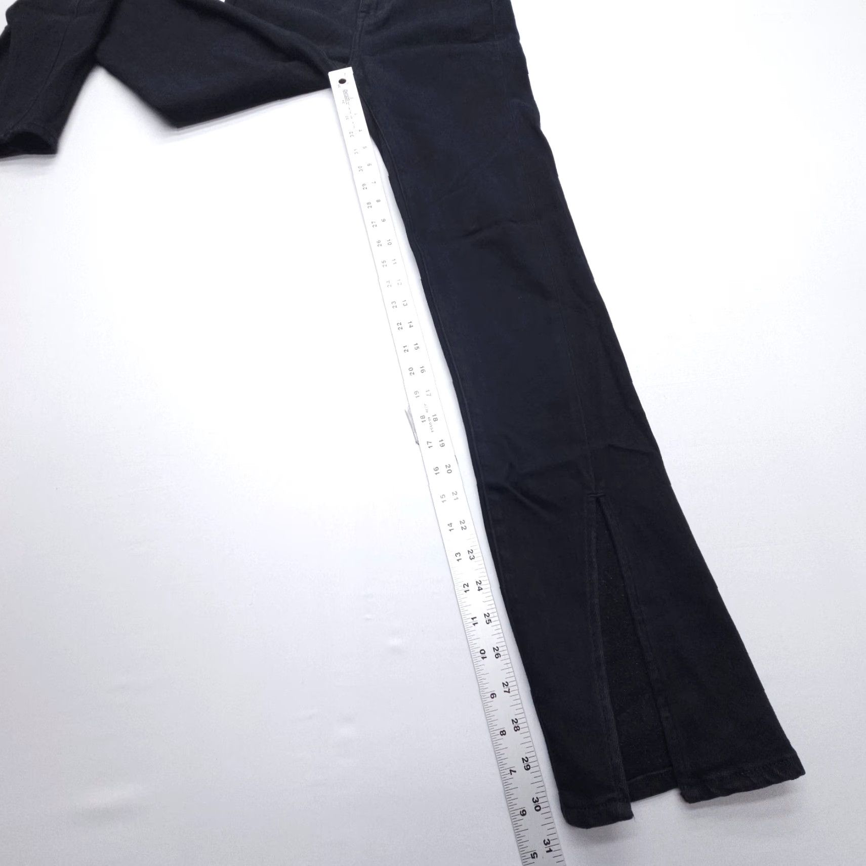 Pistola PISTOLA Teagan High Rise Jeans Size 24 Black 5-Pocket Design Straight Denim | High Rise Slit Hem Women’s Jeans Size 42" / US 20 - 5 Thumbnail