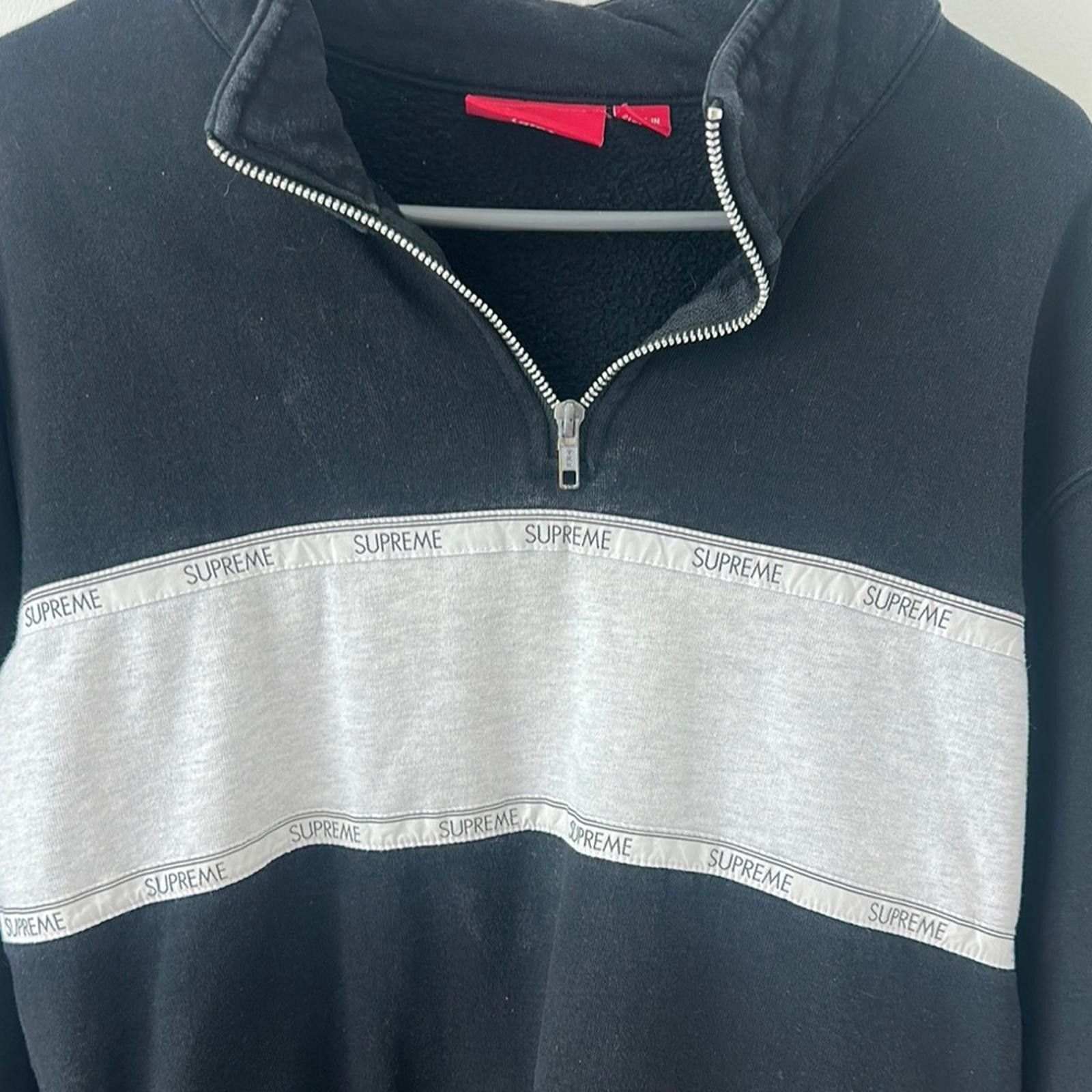 Supreme Supreme Zip Up Black and Gray Sweater Size US L / EU 52-54 / 3 - 3 Thumbnail