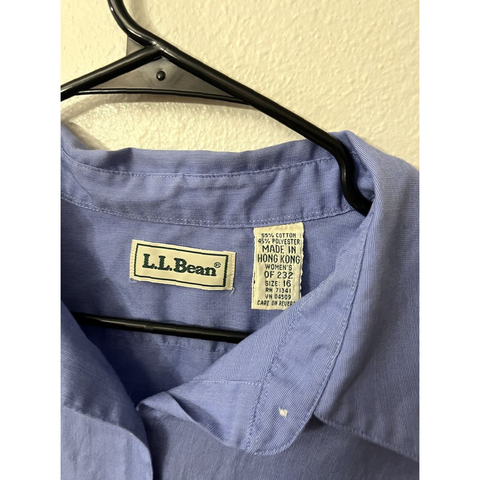Vintage VINTAGE L.L. Bean Dress Shirt Womens 16 Blue Button-Down Long Sleeve Classic Career 90s Size XXL / US 16-18 / IT 52-54 - 3 Thumbnail