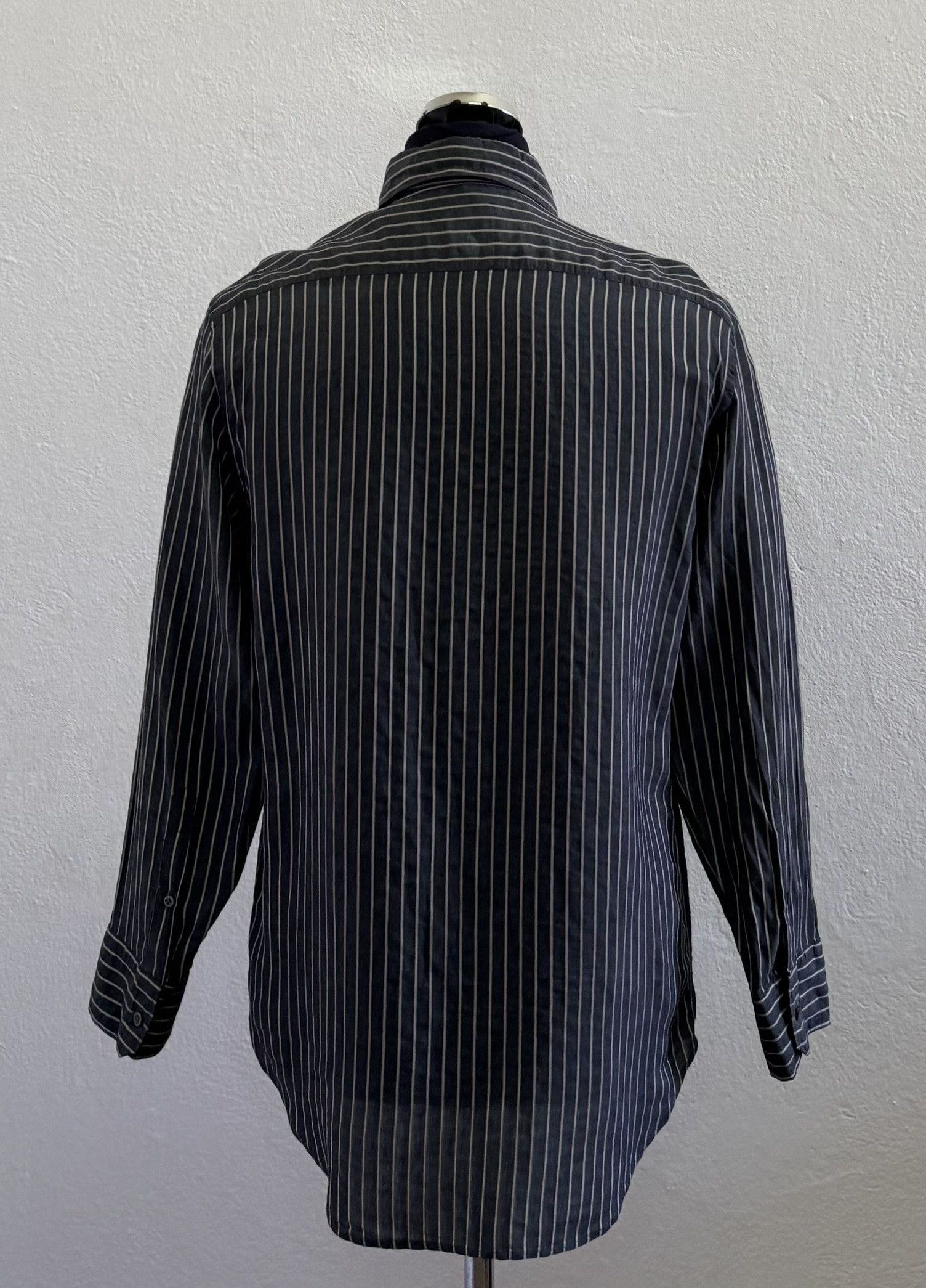 Armani Collezioni Armani Collezioni Black shirt Viscose, Silk Medium Size US M / EU 48-50 / 2 - 2 Thumbnail