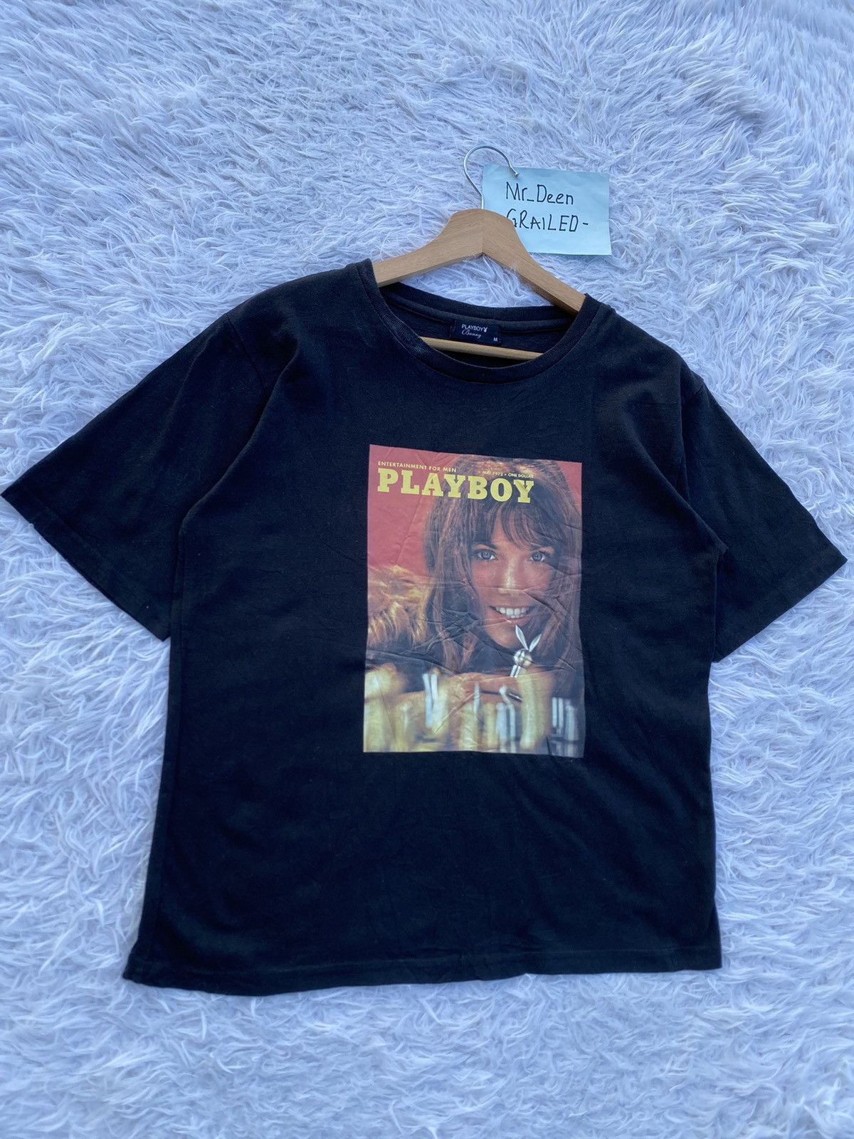 Playboy Rare PLAYBOY MAGAZINE COVER BLACK T-SHIRT Size US M / EU 48-50 / 2 - 3 Thumbnail