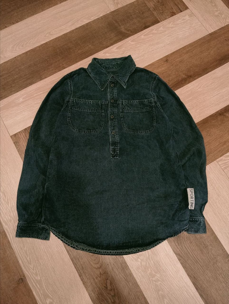 Issey Miyake VINTAGE HAI SPORTING GEAR HALF BUTTON DENIM SHIRT Size M / US 6-8 / IT 42-44 - 1 Thumbnail