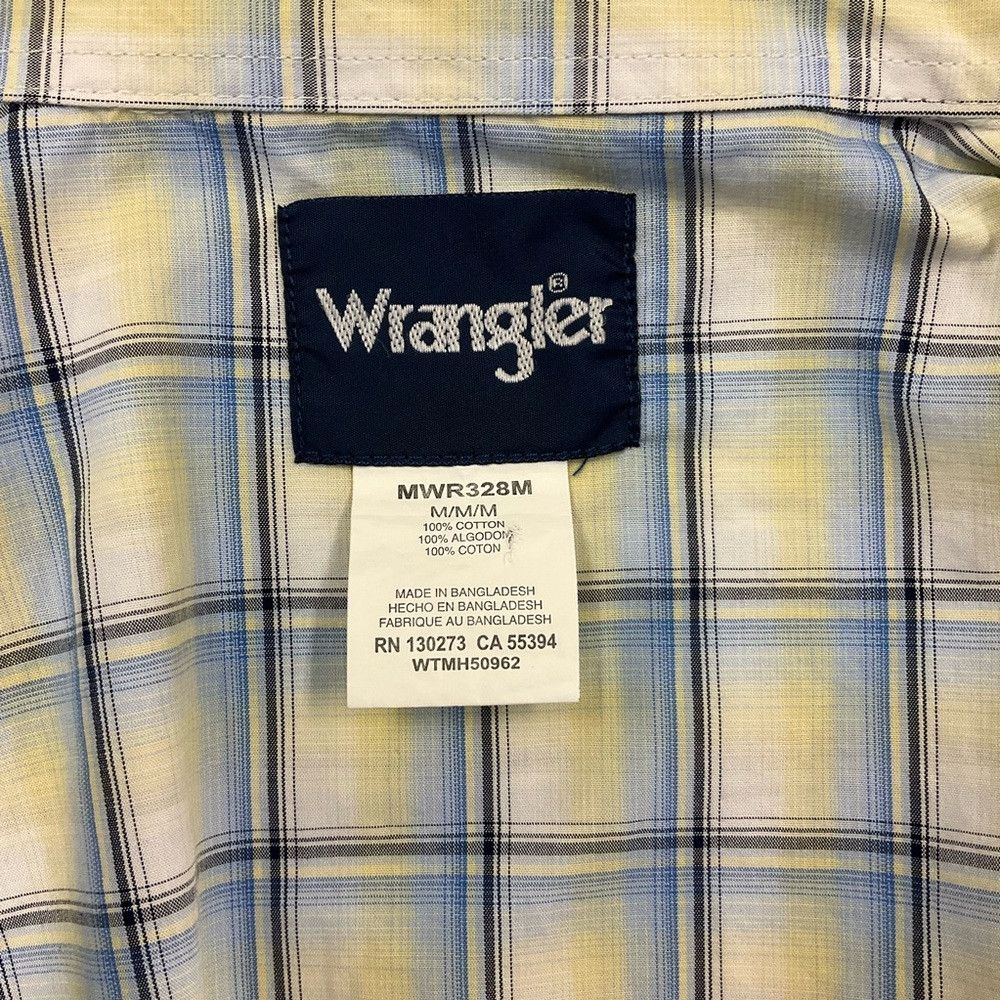 Wrangler WRANGLER Short Sleeve M Western Yoke Shirt Blue Yello Size US M / EU 48-50 / 2 - 2 Thumbnail