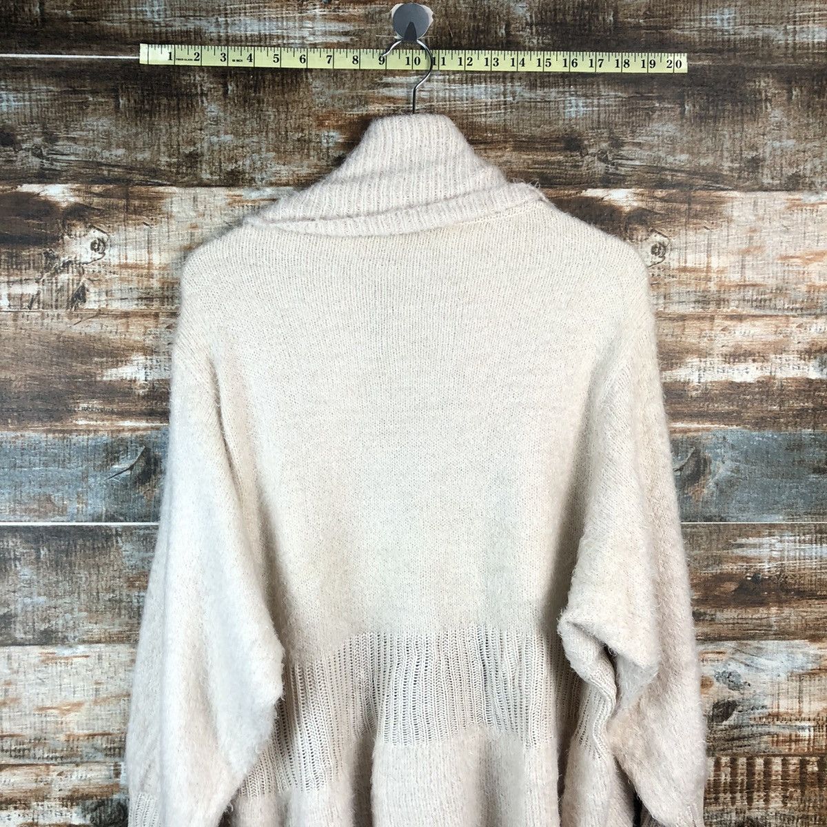 Japanese Brand DLL Ryuyu Cream Cardigan Knitwear #C052 Size M / US 6-8 / IT 42-44 - 13 Thumbnail