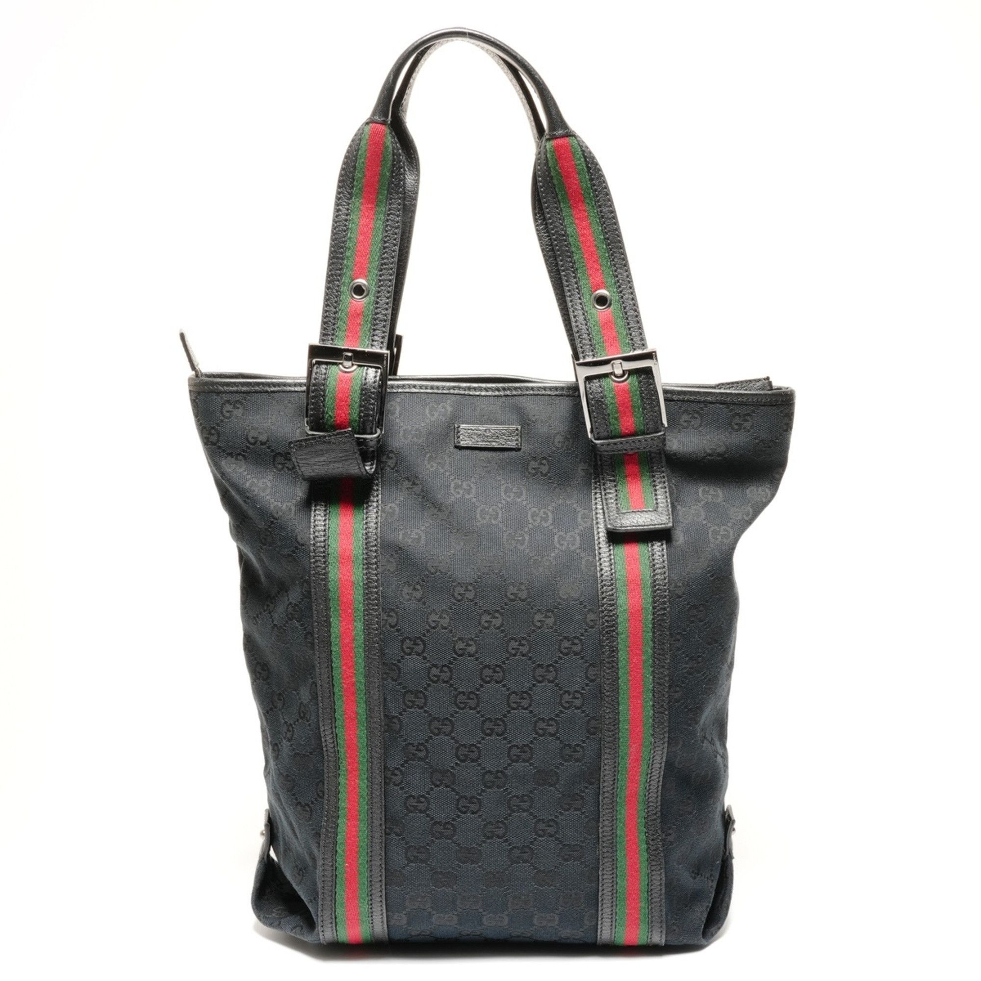 Gucci Gucci GG Canvas Sherry Tote Bag, Black, WS27349 Size ONE SIZE - 1 Thumbnail