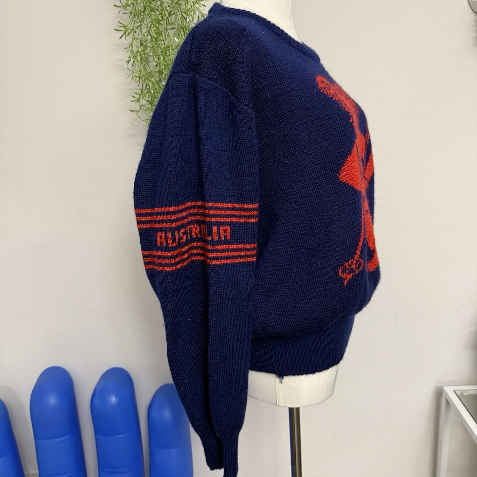 Designer 80s Vintage wool Ski Australia Koala Knit Small Size S / US 4 / IT 40 - 3 Thumbnail