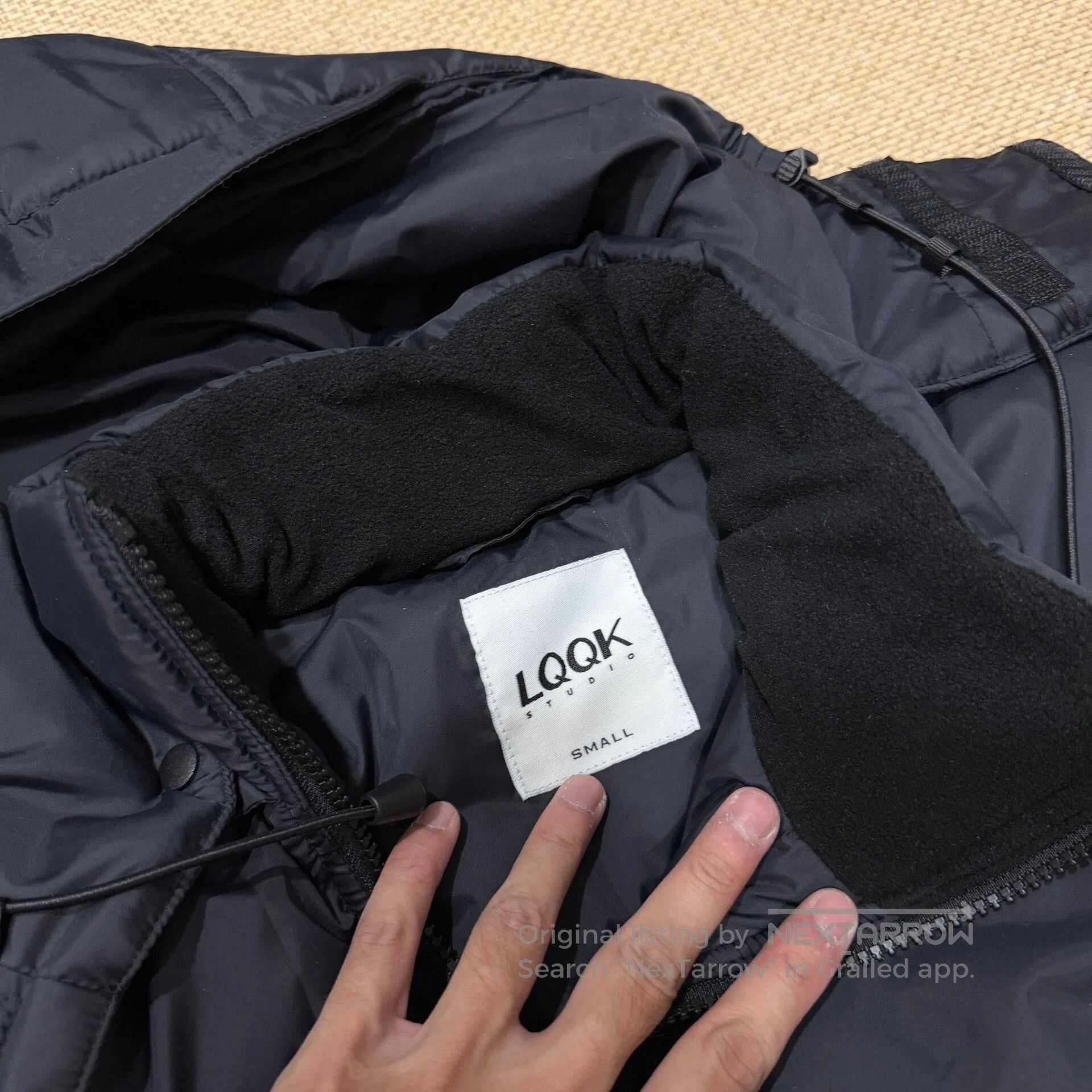LQQK Studio Lightweight Nylon Jacket with Diagonal Zip. Size US S / EU 44-46 / 1 - 5 Thumbnail