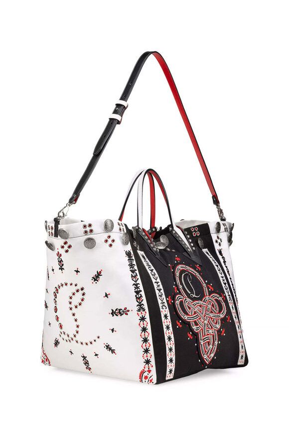 Christian Louboutin o1bcso1str0825 Size:OS/Breizcaba Large Tote in Black/White Size ONE SIZE - 2 Thumbnail