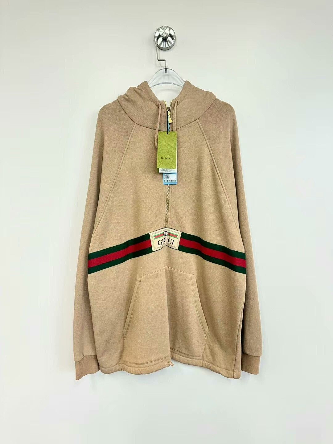 Gucci gucci beige half-zip hoodie with logo Size US S / EU 44-46 / 1 - 1 Thumbnail