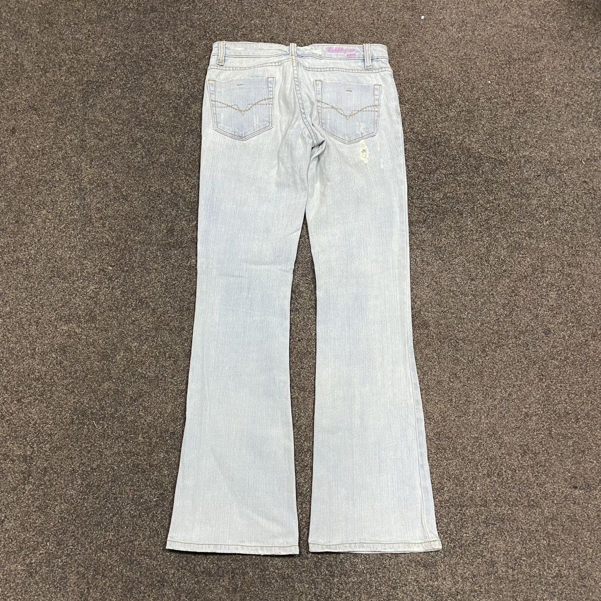 Vintage Vintage Y2K Light Wash Flared Pants Skate Streetwear Slim 29 Size US 29 - 1 Thumbnail
