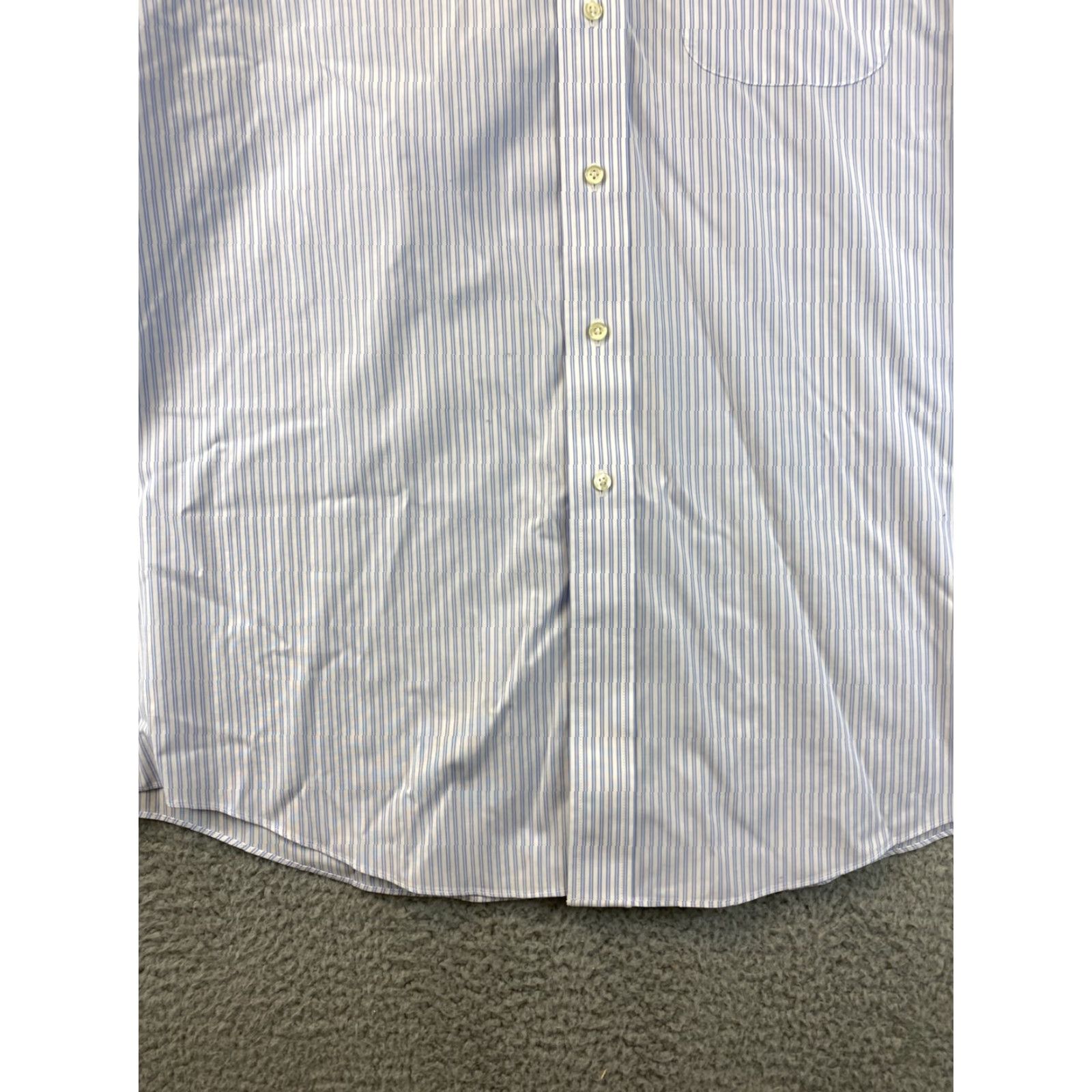 Brooks Brothers BROOKS BROTHERS Shirt Men 17.5 4/5 Button-Down Collared Oxford Non-Iron White Stripes Casual Classic Preppy Mens 17.5 Regular Size Multicolor Size US XL / EU 56 / 4 - 2 Thumbnail