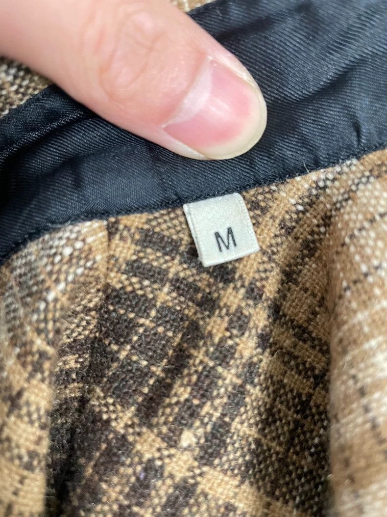 Saint Laurent Paris Saint Laurent Paris 13FW First Year Show Wool Checkered Shi Size US M / EU 48-50 / 2 - 5 Thumbnail