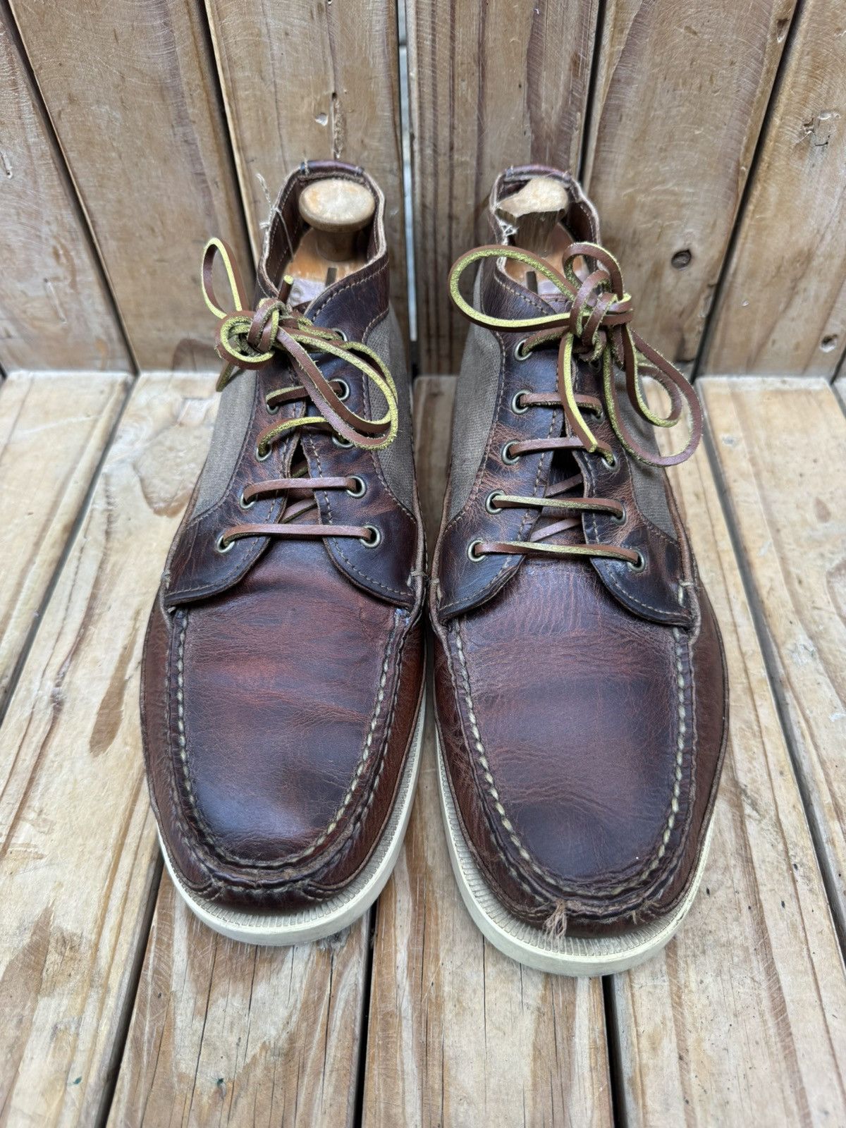 Red Wing Red Wing 9190 waxed Canvas leather chukka boots US 9 E UK 8 Size US 9 / EU 42 - 4 Thumbnail