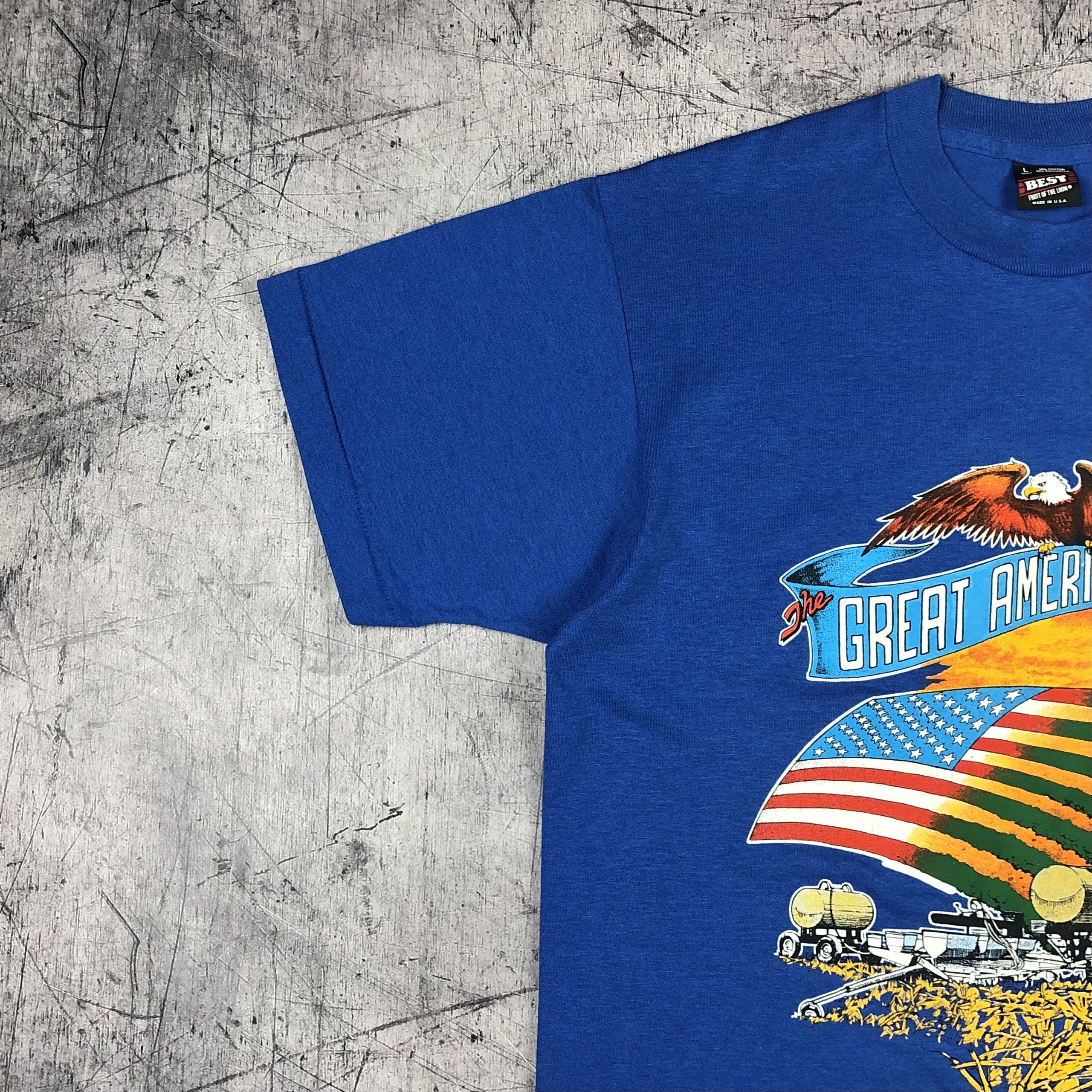 Vintage 1992 Great American Farm Feeding World USA T-Shirt Size US L / EU 52-54 / 3 - 12 Thumbnail
