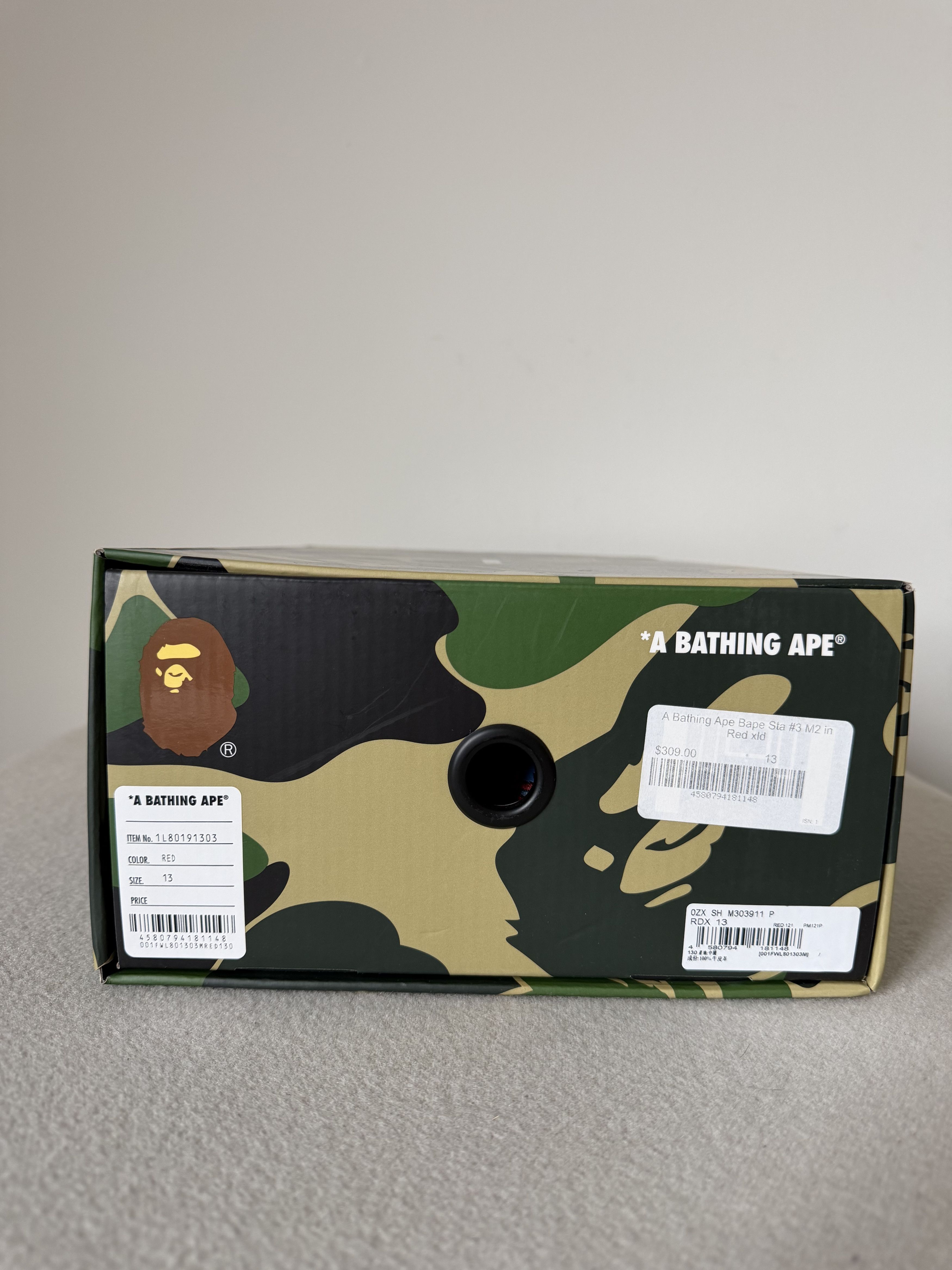 Bape Bape Sta #3 Ostrich in Red Blue Size US 13 / EU 46 - 8 Thumbnail