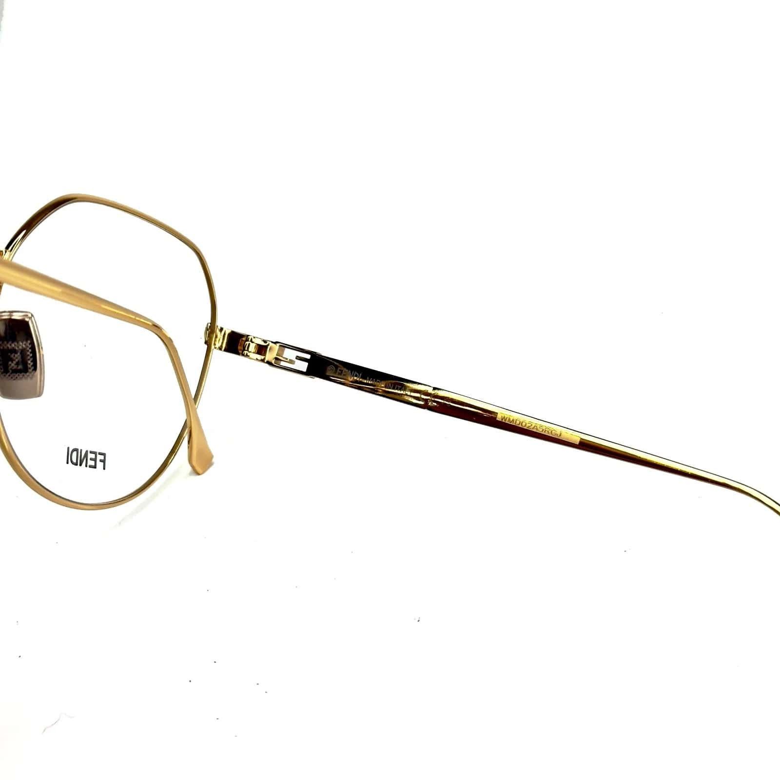 Fendi FENDI FF0454F BAGUETTE 0454 Gold Retro Eyeglasses Optical Size ONE SIZE - 4 Thumbnail