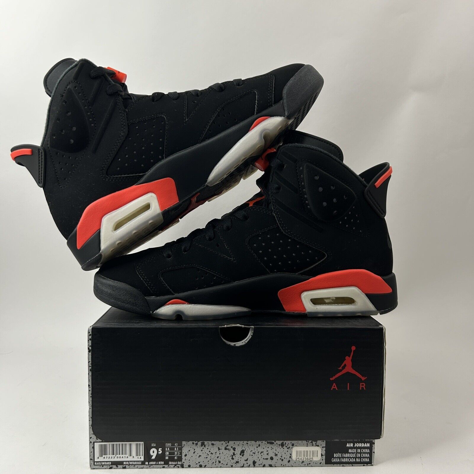 Nike Nike Air Jordan 6 Retro OG “Black Infrared/Bred” 2019 Size US 9.5 / EU 42-43 - 3 Thumbnail