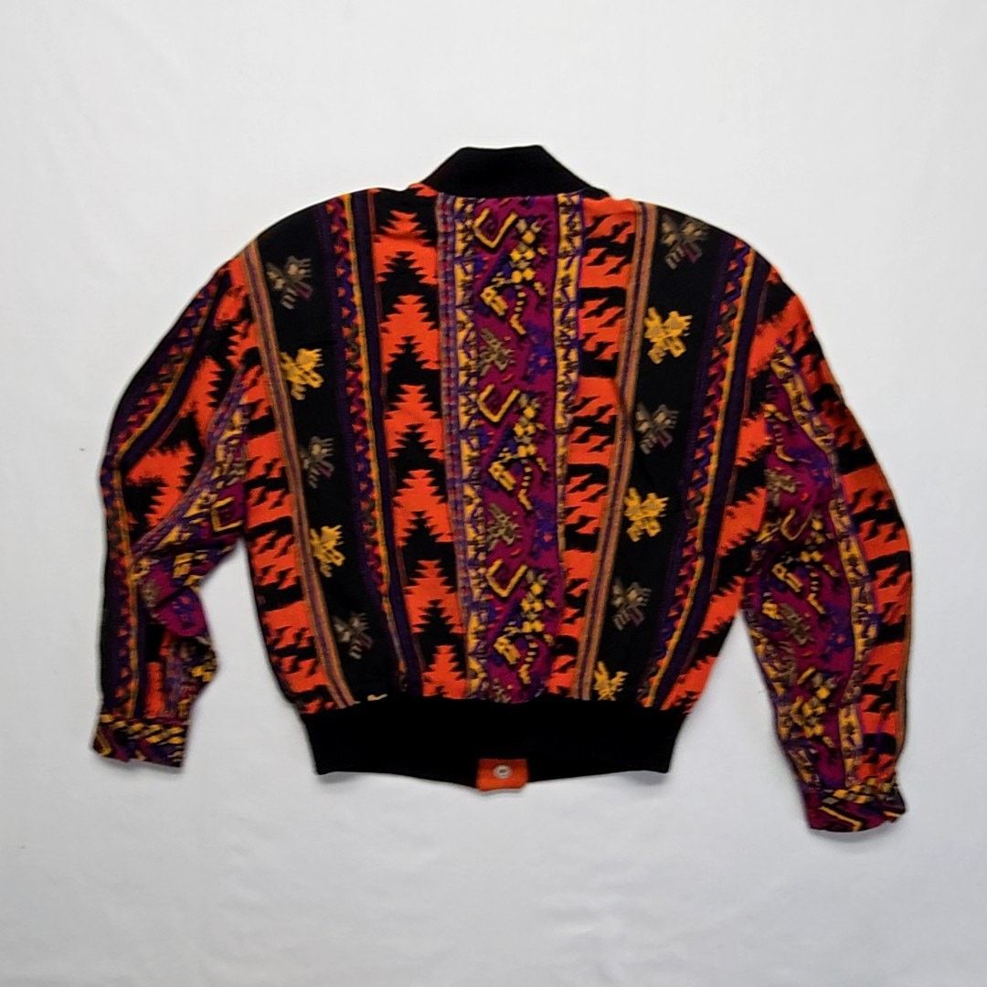 Vintage Vintage NR1 Jacket Womens 4P Aztec Pattern Bomber 80s Size S / US 4 / IT 40 - 6 Thumbnail