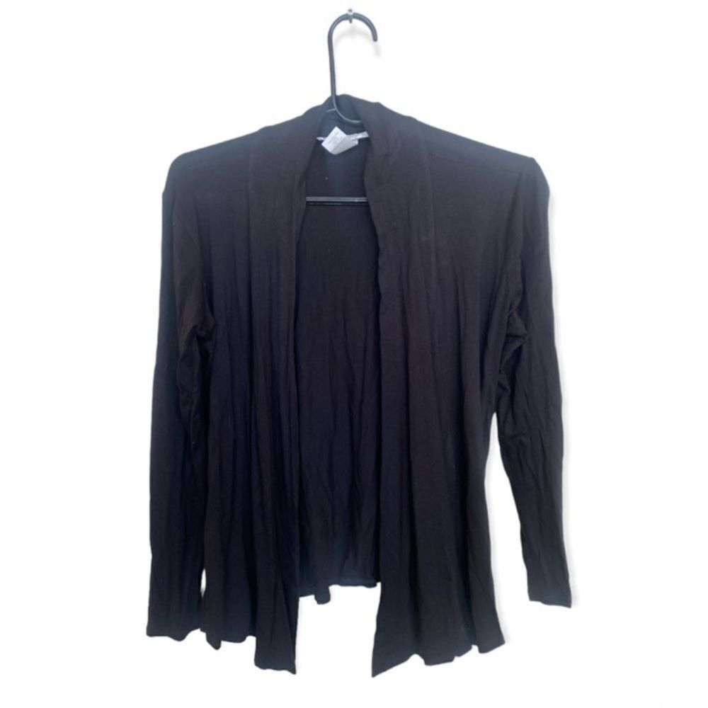 Other Claudia Richard Black Draped Open-Front Top – Size S – Soft Size S / US 4 / IT 40 - 2 Thumbnail