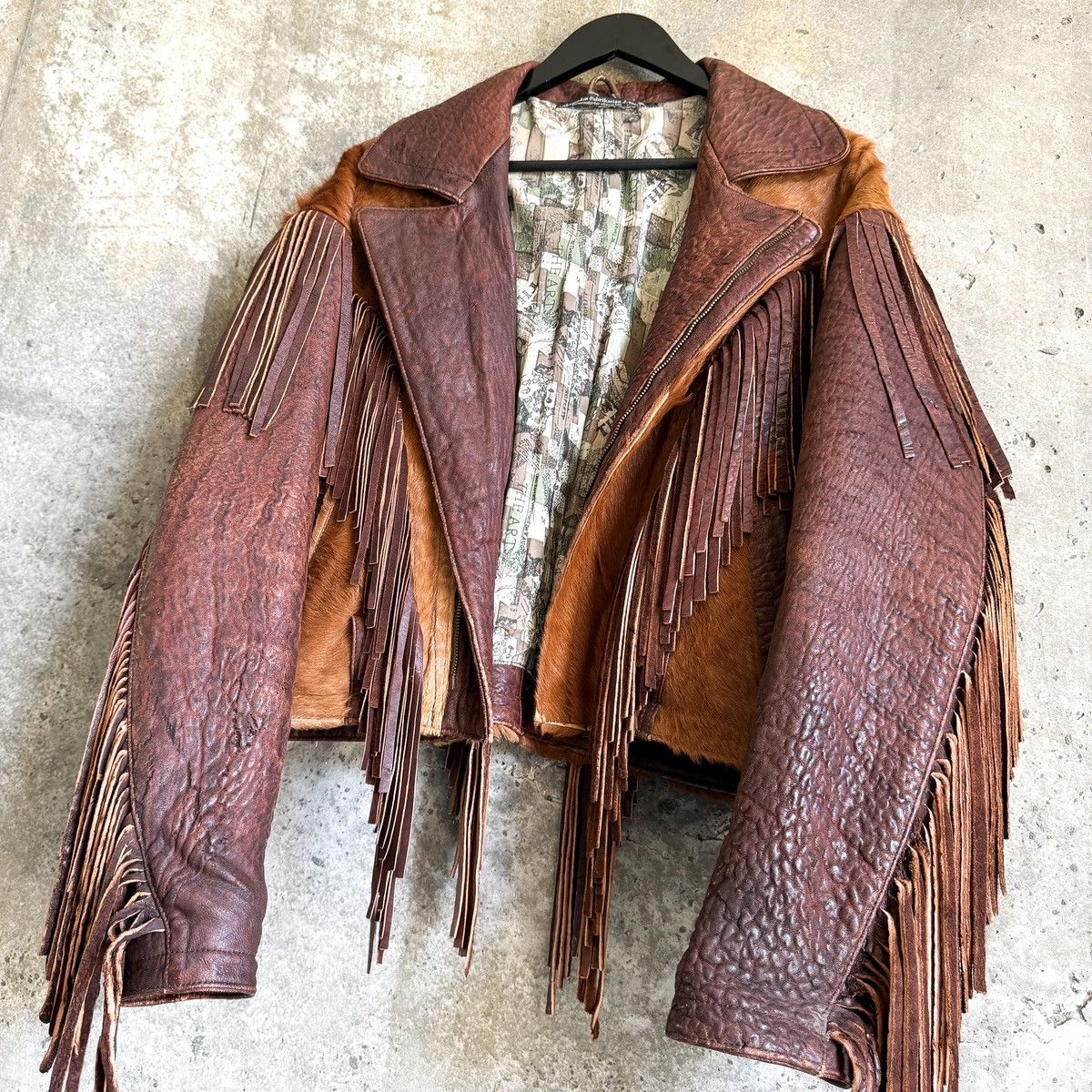 Vintage 1/1 VINTAGE Leather Pony Hair Western Fringe Rider Jacket Size US M / EU 48-50 / 2 - 5 Thumbnail