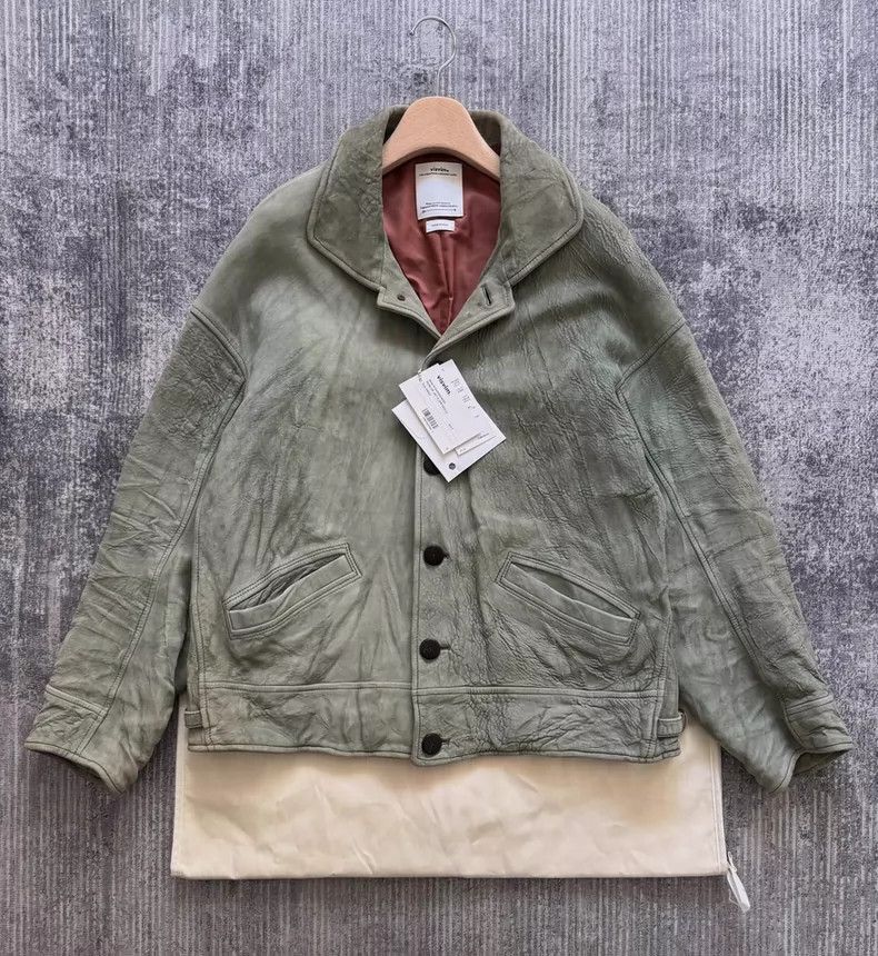 visvim 24ss dunlop green leather jacket-dmc