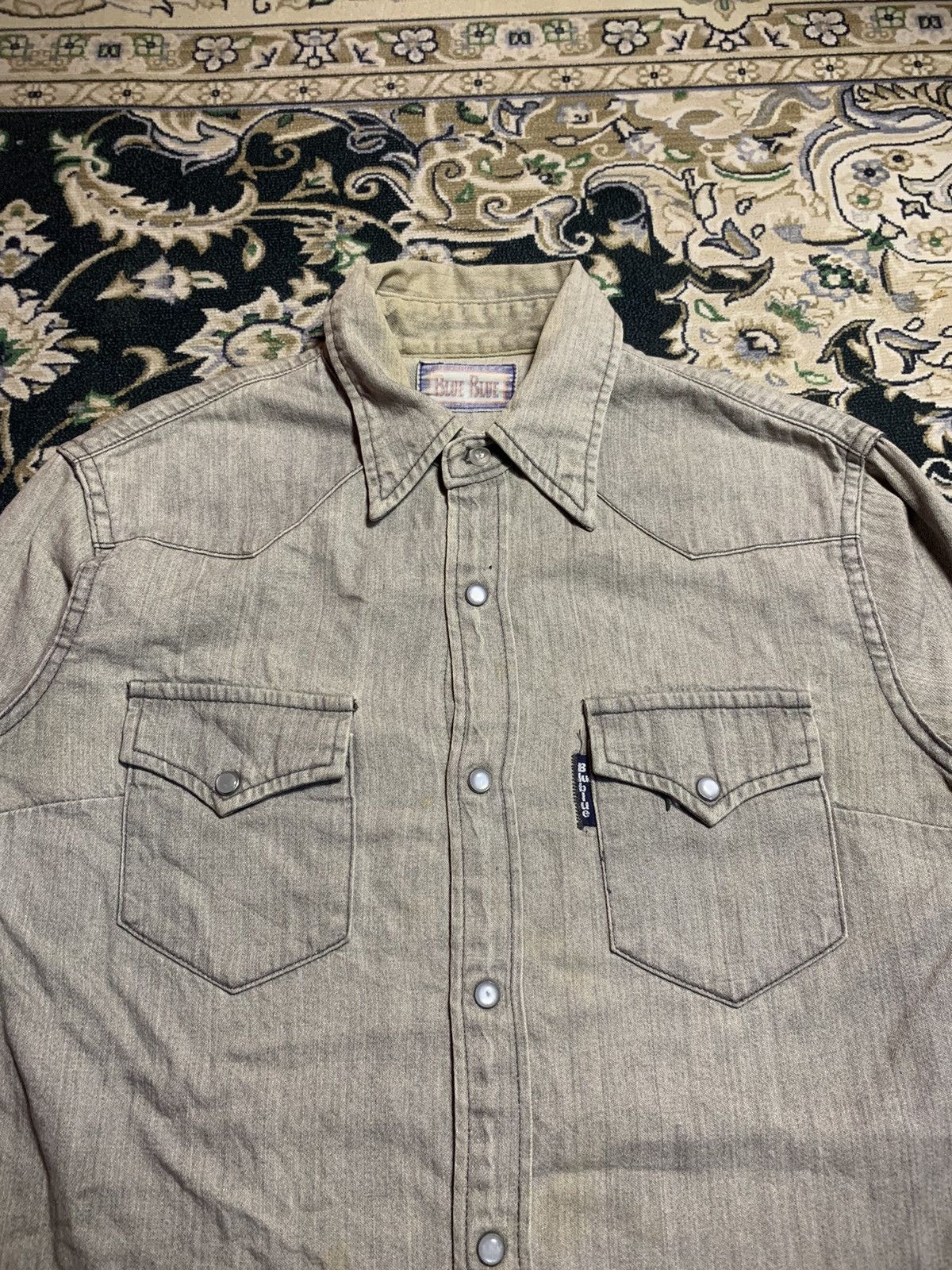 Blue Blue Japan × Japanese Brand × Vintage VINTAGE BLUE BLUE JAPAN WESTERN DENIM BUTTON UP Size US XS / EU 42 / 0 - 7 Thumbnail