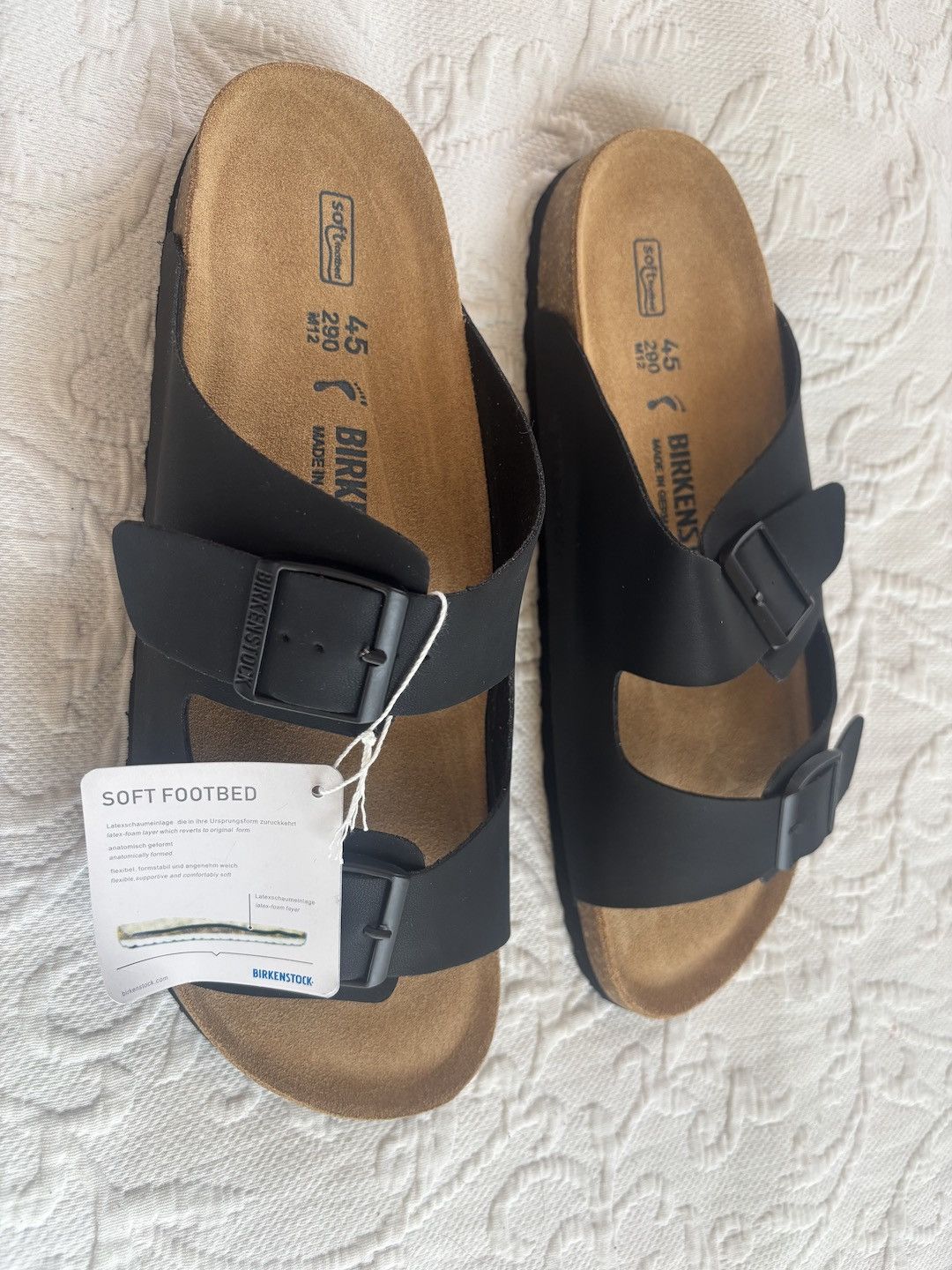 Birkenstock Arizona Soft Footbed Leather Sandal Size US 12 / EU 45 - 2 Thumbnail
