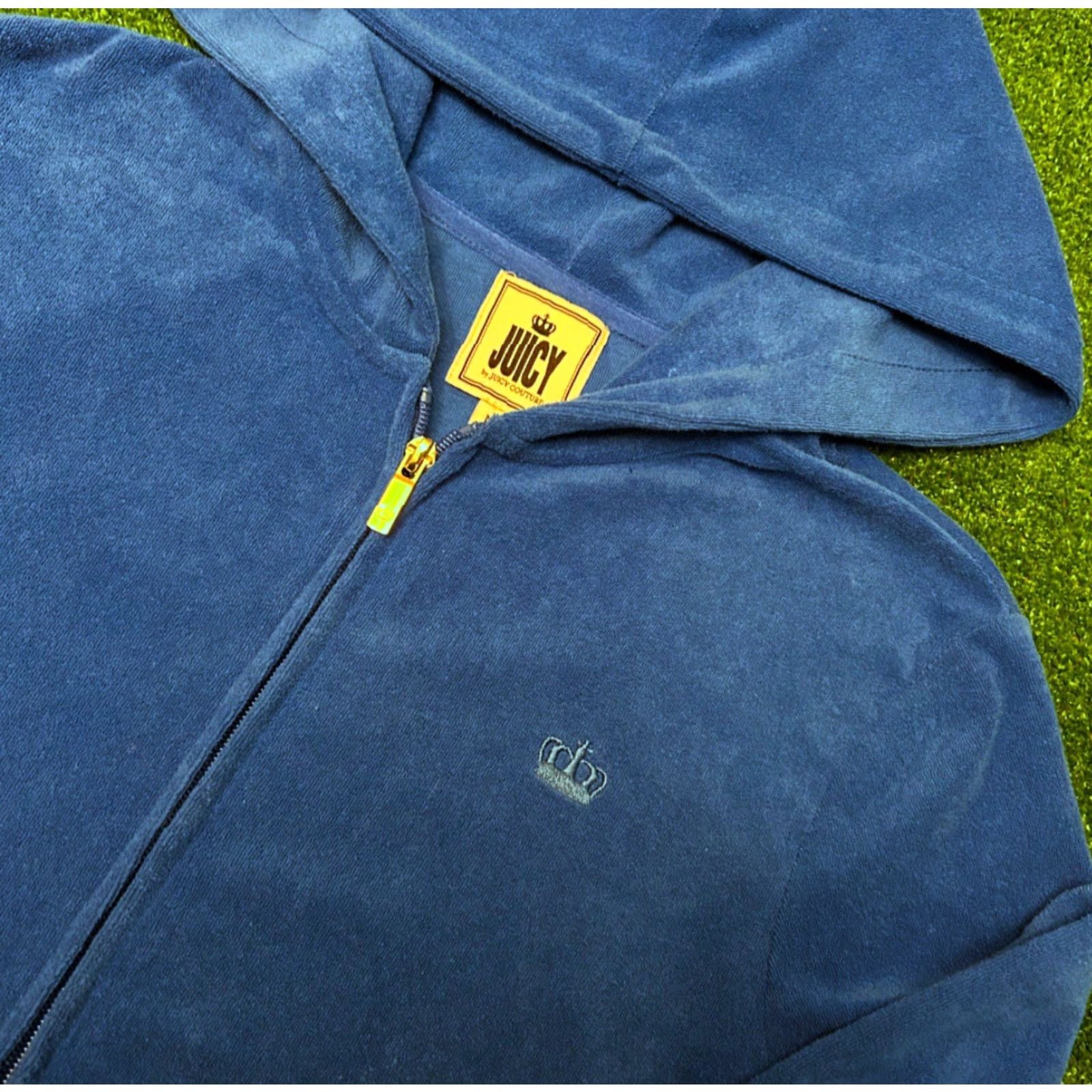 Juicy Couture VINTAGE Juicy Couture Hoodie Full Zip Terry Cloth Y2K Retro Size M Blue New Tags Womens Size M / US 6-8 / IT 42-44 - 2 Thumbnail