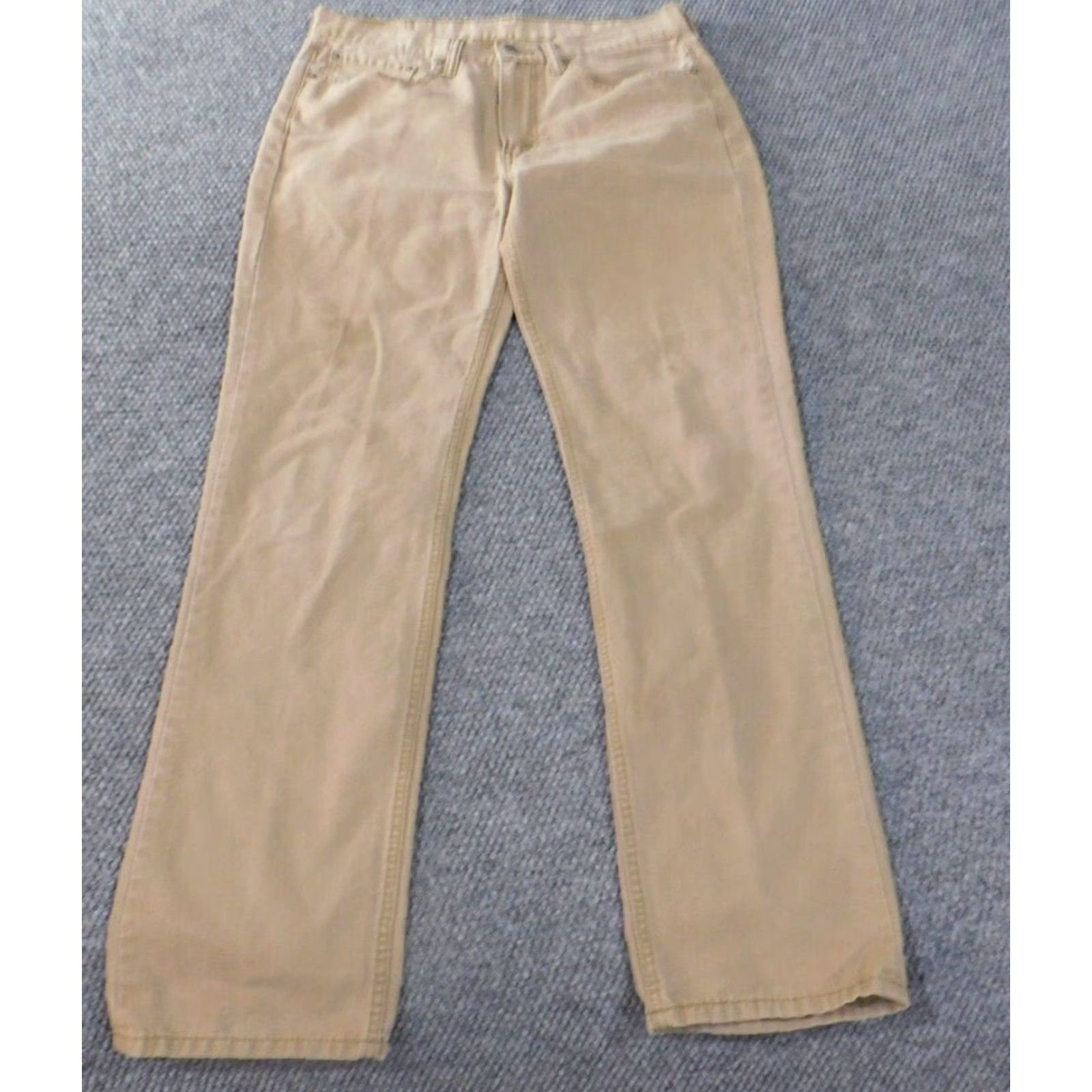 Levi's Levi's 514 Jeans Straight 34x34 Men Beige Cotton Denim Light Wash Regular 32 Inseam Midsize 514 Model Cowboy Style Vintage? No, Levi's 500 Series Size US 34 / EU 50 - 2 Thumbnail