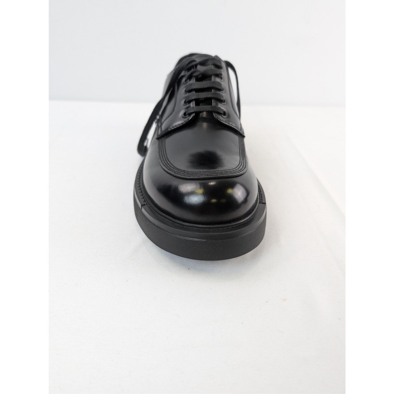 Prada o1rshd1 Brushed Leather Derby Shoes Boots in Black Size US 8 / EU 41 - 13 Thumbnail