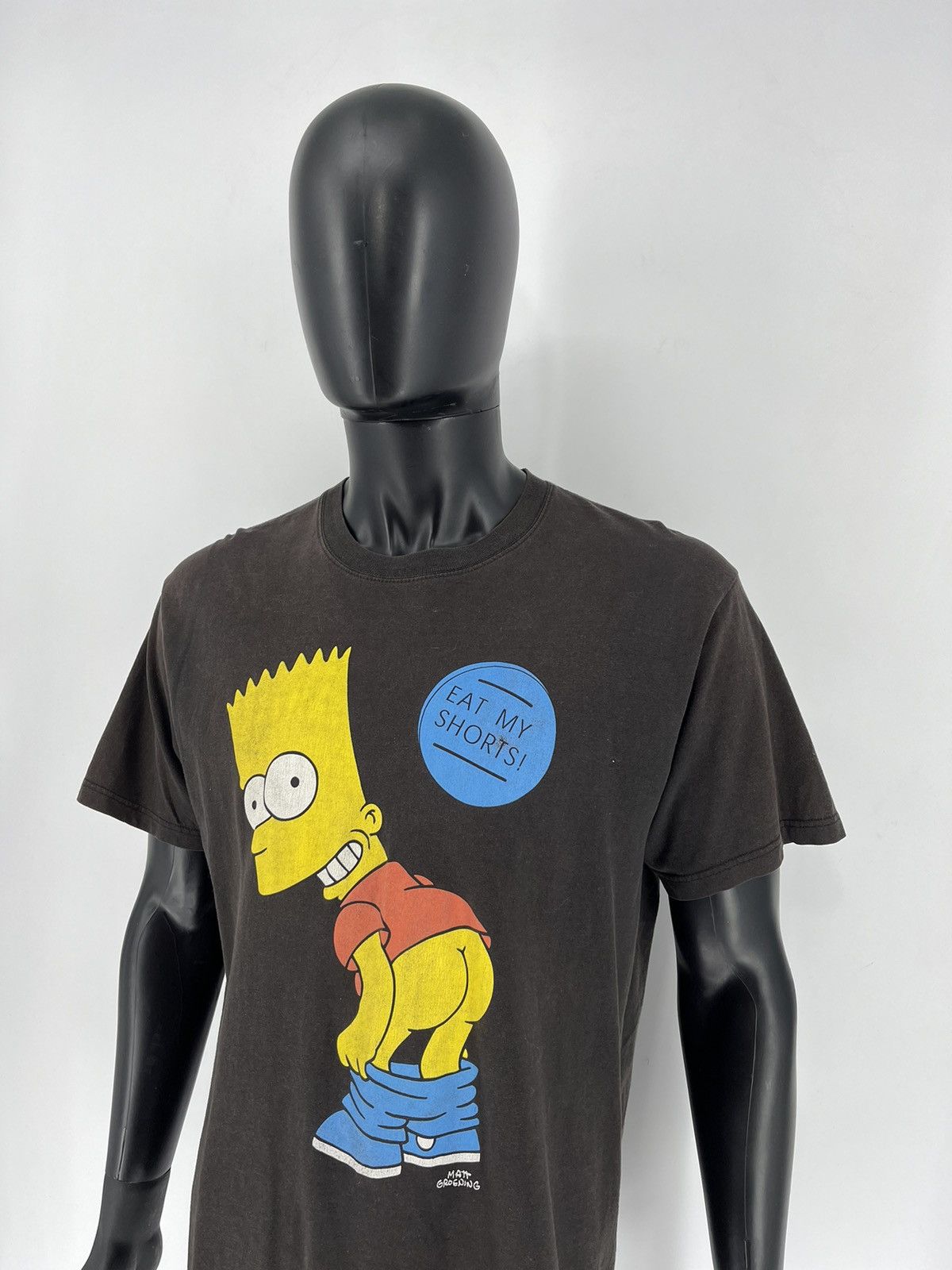 The Simpsons Vintage Bart Simpsons Eat My Shorts! Faded Graphic Tee L Size US L / EU 52-54 / 3 - 5 Thumbnail
