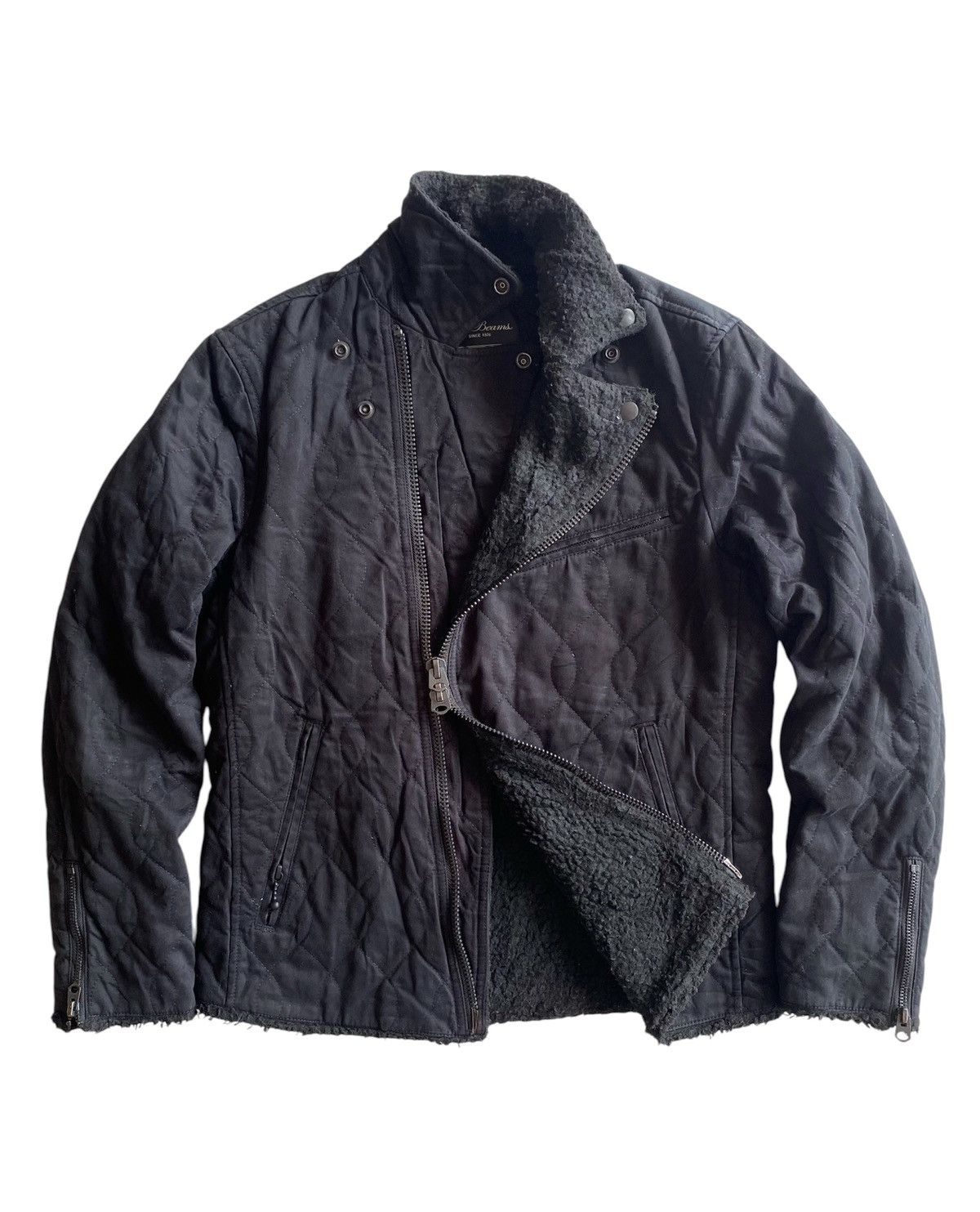 20471120 BEAMS Japan Linen Rider Double Collar Punk Jacket Size US M / EU 48-50 / 2 - 1 Thumbnail