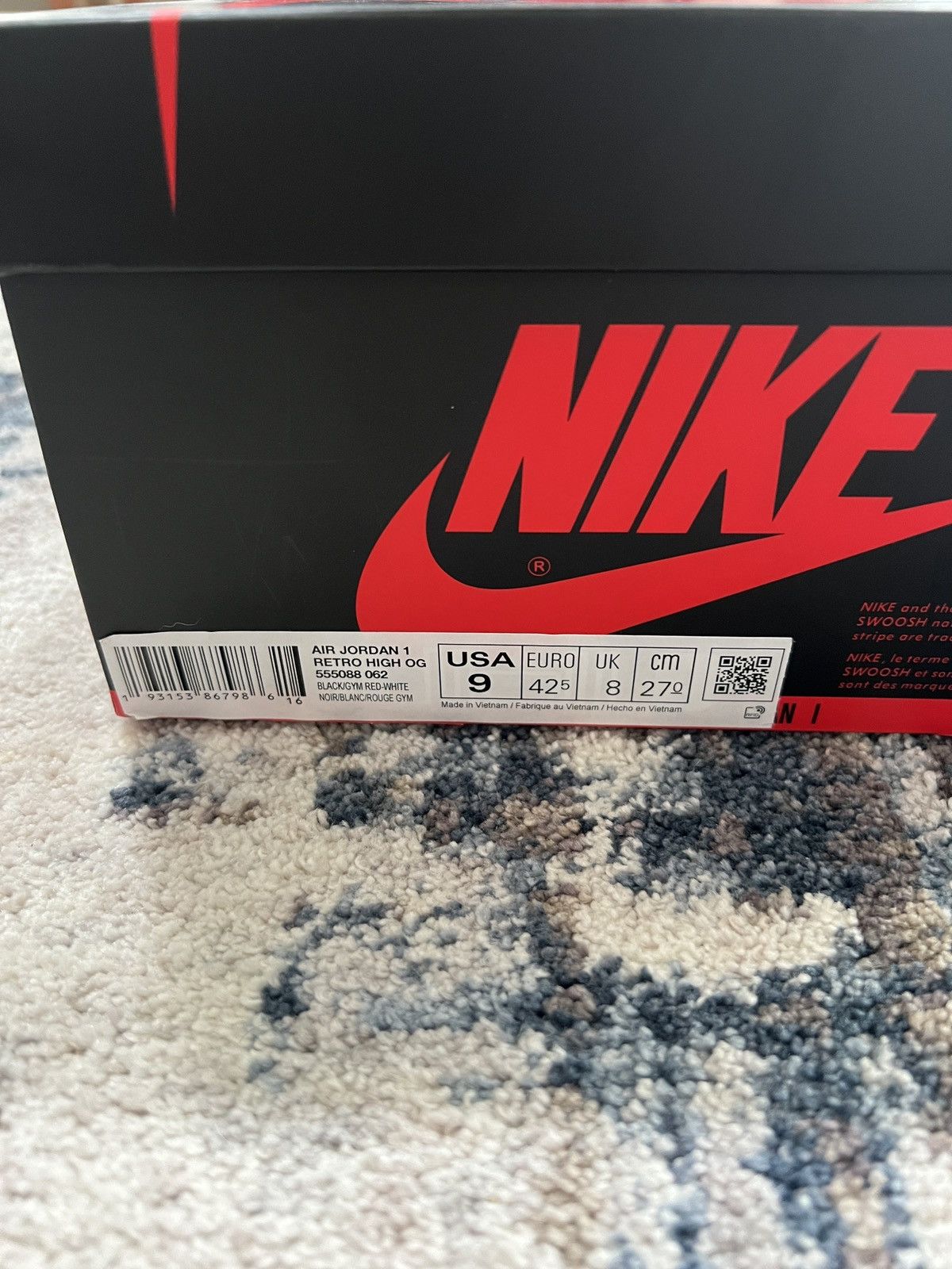 Jordan Brand Nike Air Jordan Retro 1 High OG Bloodline Size US 9 / EU 42 - 8 Thumbnail