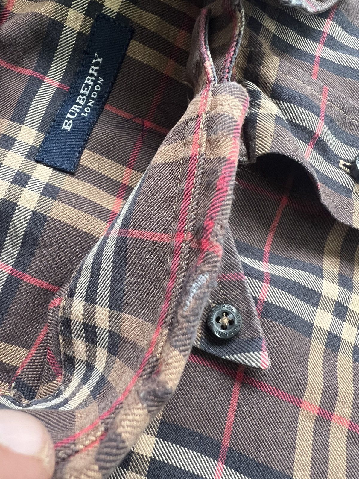 Burberry × Vintage Vintage 90s Burberry London Nova Check Plaid Shirt RARE y2k Size US XL / EU 56 / 4 - 11 Thumbnail