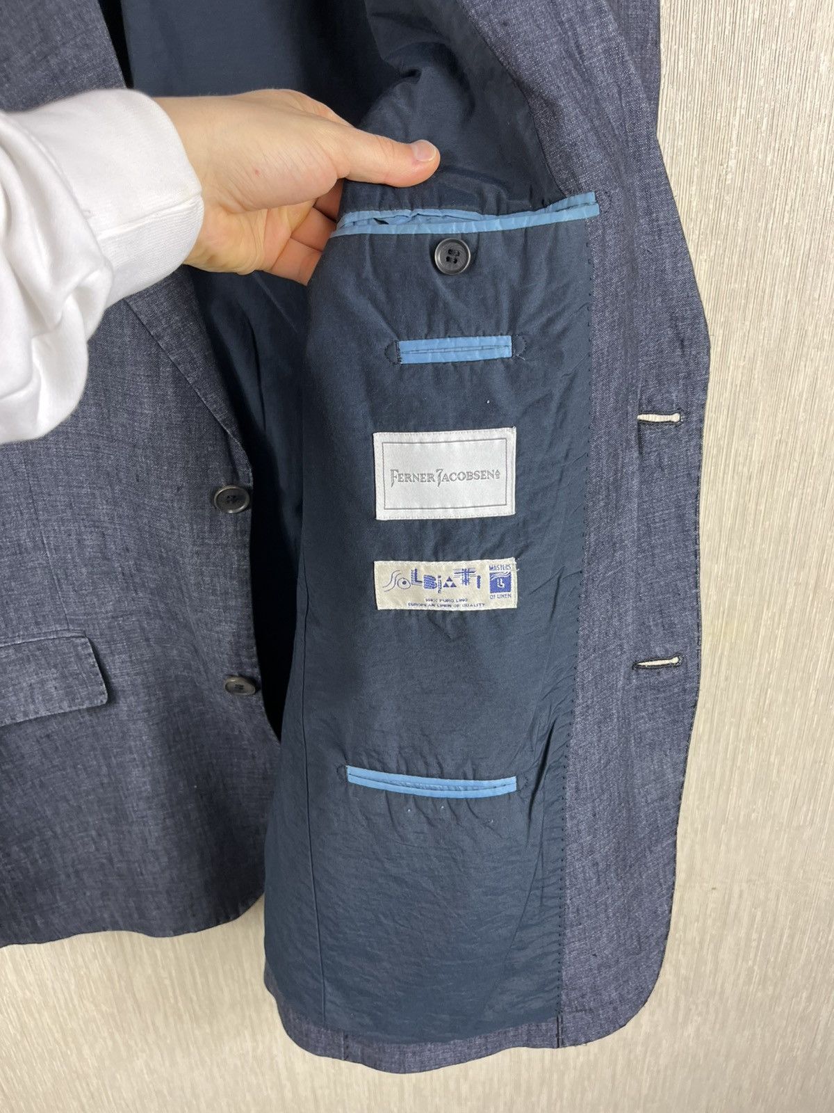 Designer × Hugo Boss Hugo Boss Solbiati 100% linen blazer jacket Ferner Jacobsen Size US S / EU 44-46 / 1 - 16 Thumbnail